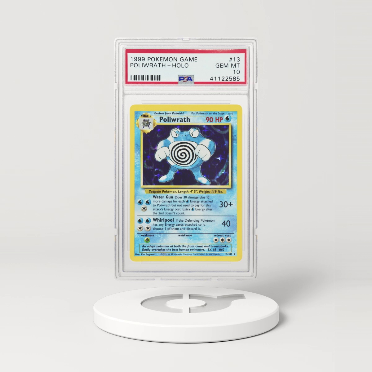 1999 Pokémon Base Set Holo Poliwrath #13 (PSA 41122585)
