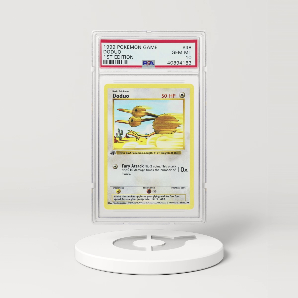 1999 Pokémon Base Set Shadowless 1st Edition Doduo #48 (PSA 40894183)