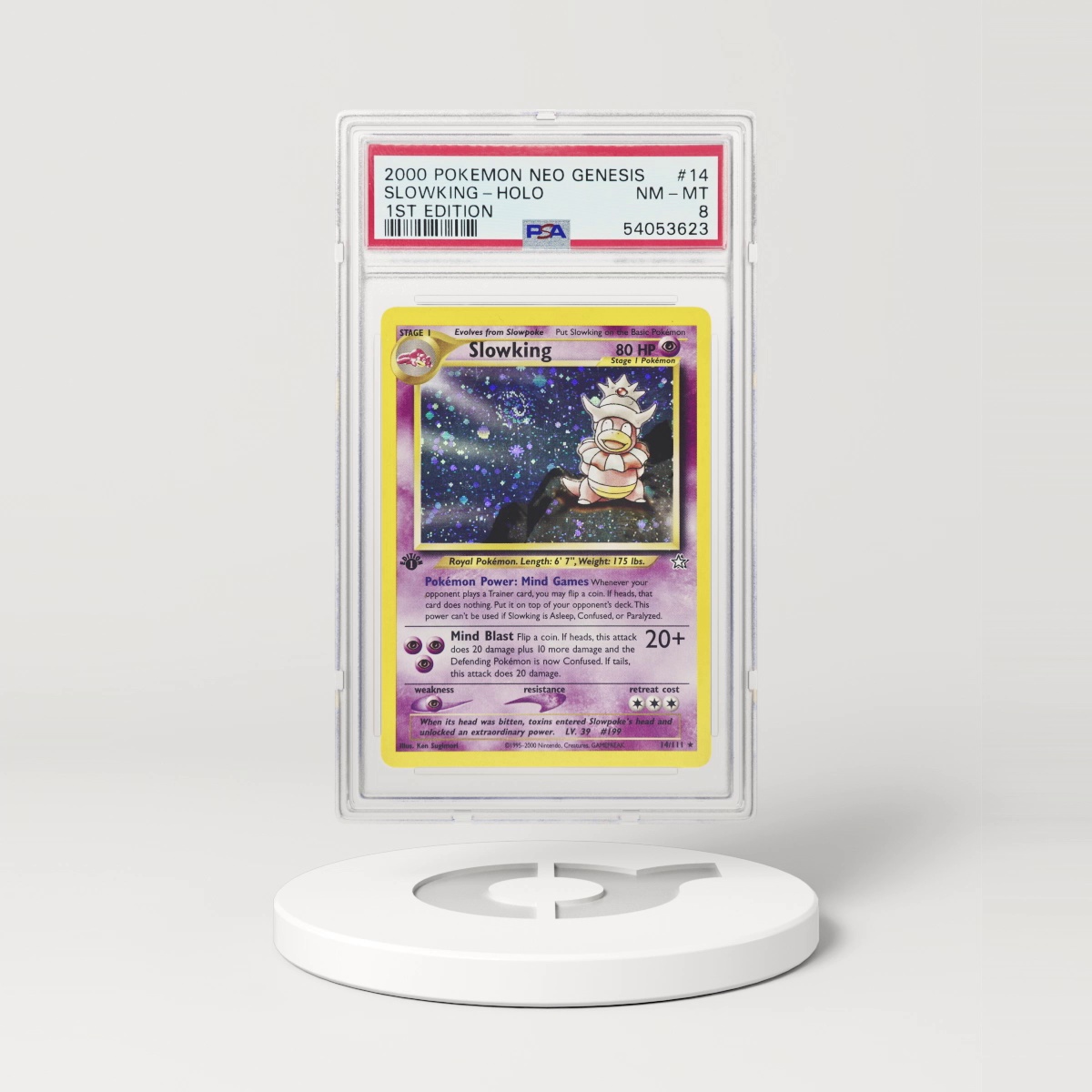 2000 Pokémon Neo Genesis 1st Edition Holo Slowking #14 (PSA 54053623)