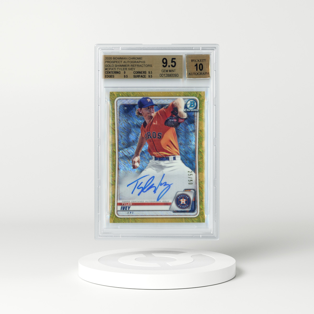 2020 Bowman Chrome Prospect Autographs #CPATI Tyler Ivey (BGS 9.5 GEM MINT)