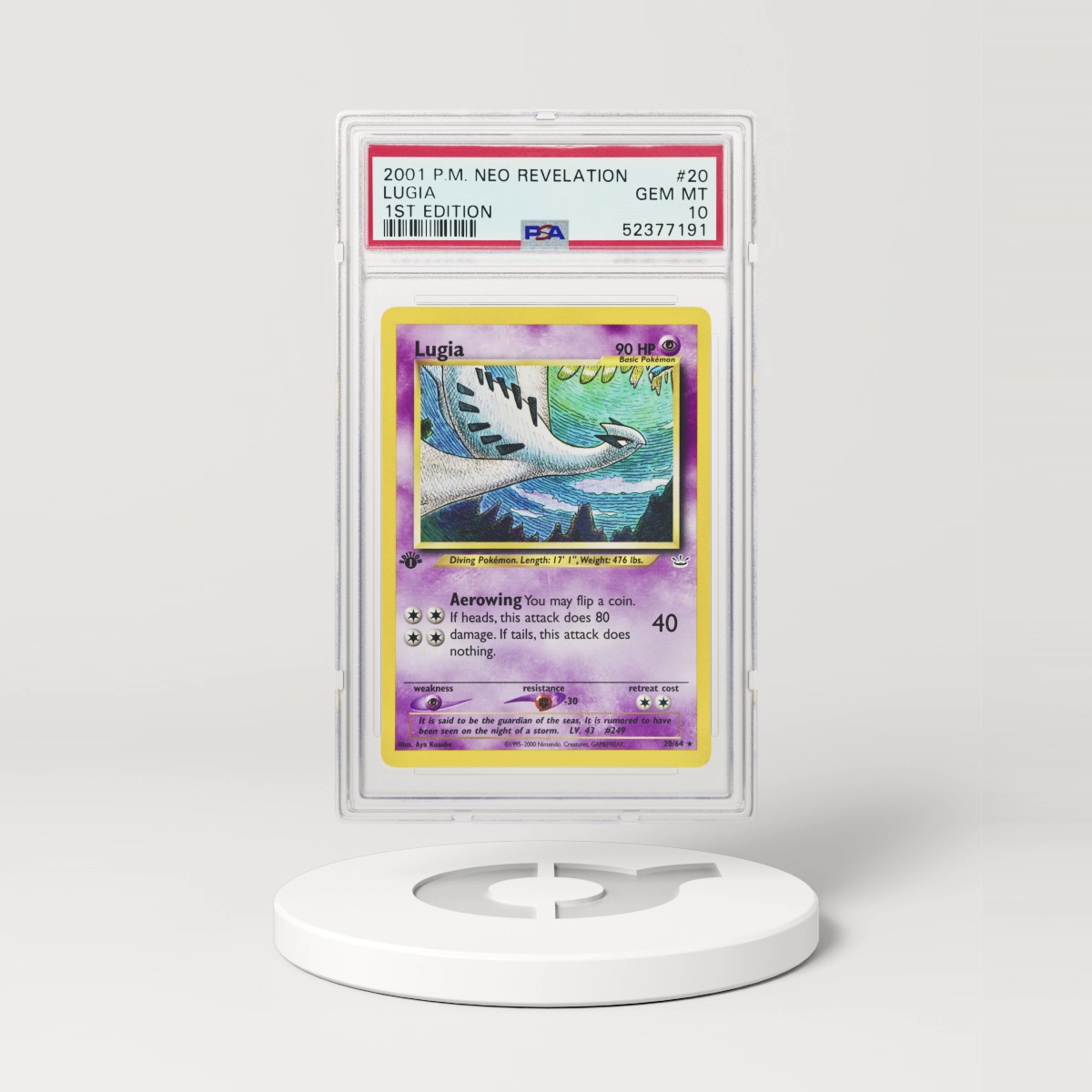 2001 Pokémon Neo Revelation 1st Edition Lugia #20 (PSA 52377191)