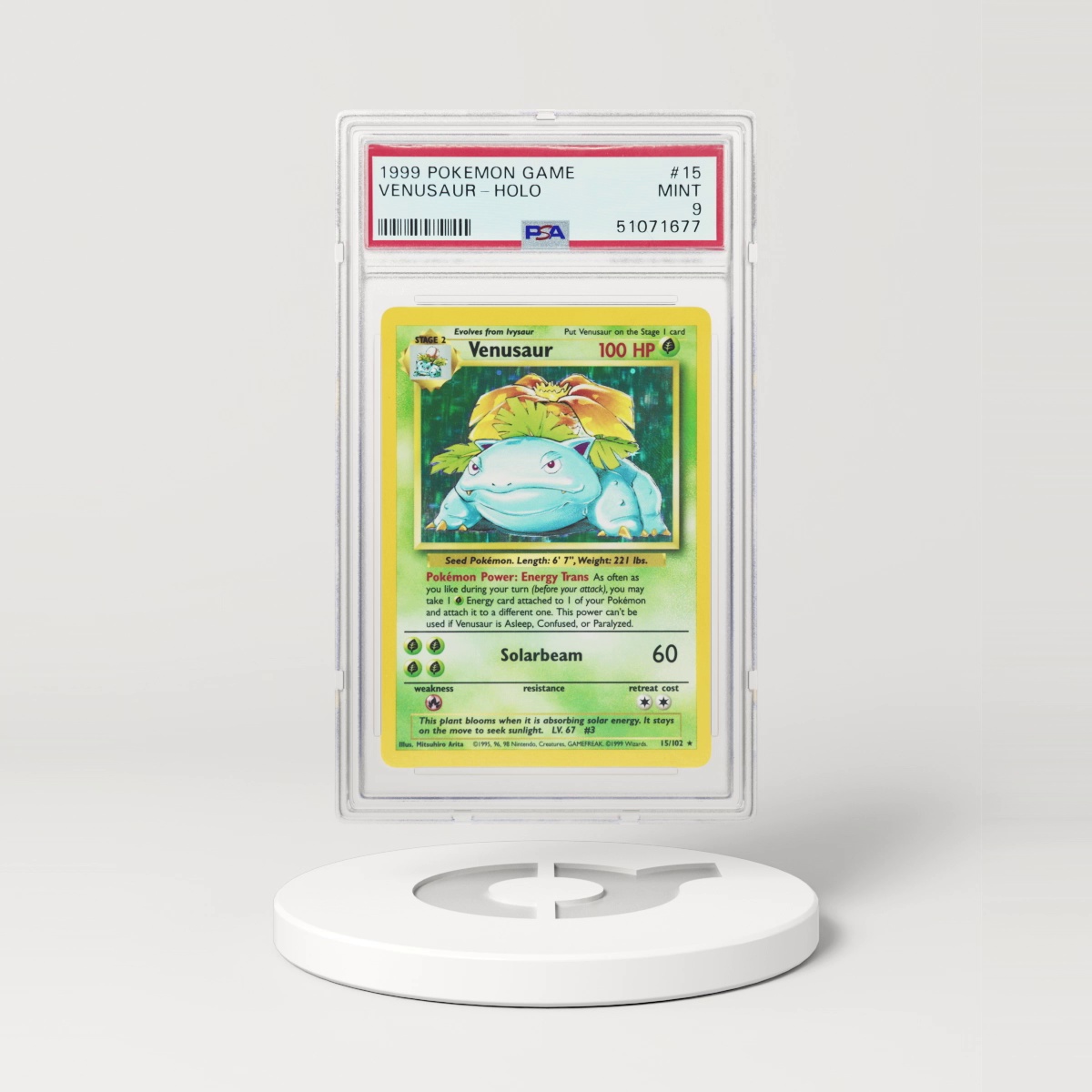 1999 Pokémon Base Set Holo Venusaur #15 (PSA 51071677)