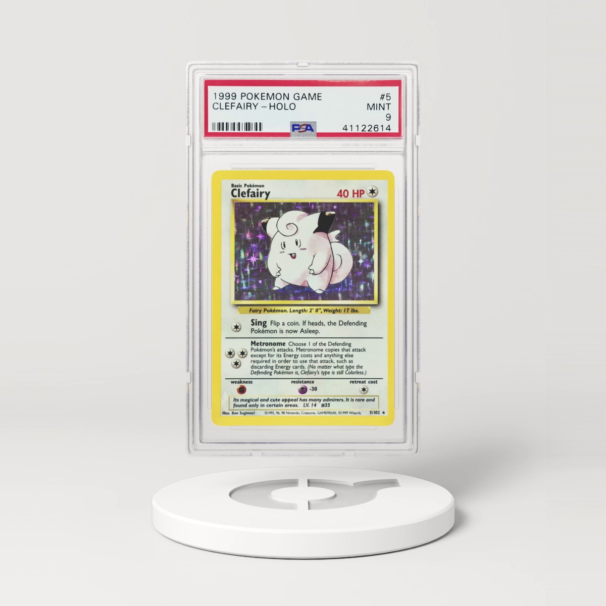 1999 Pokémon Base Set Holo Clefairy #5 (PSA 41122614)