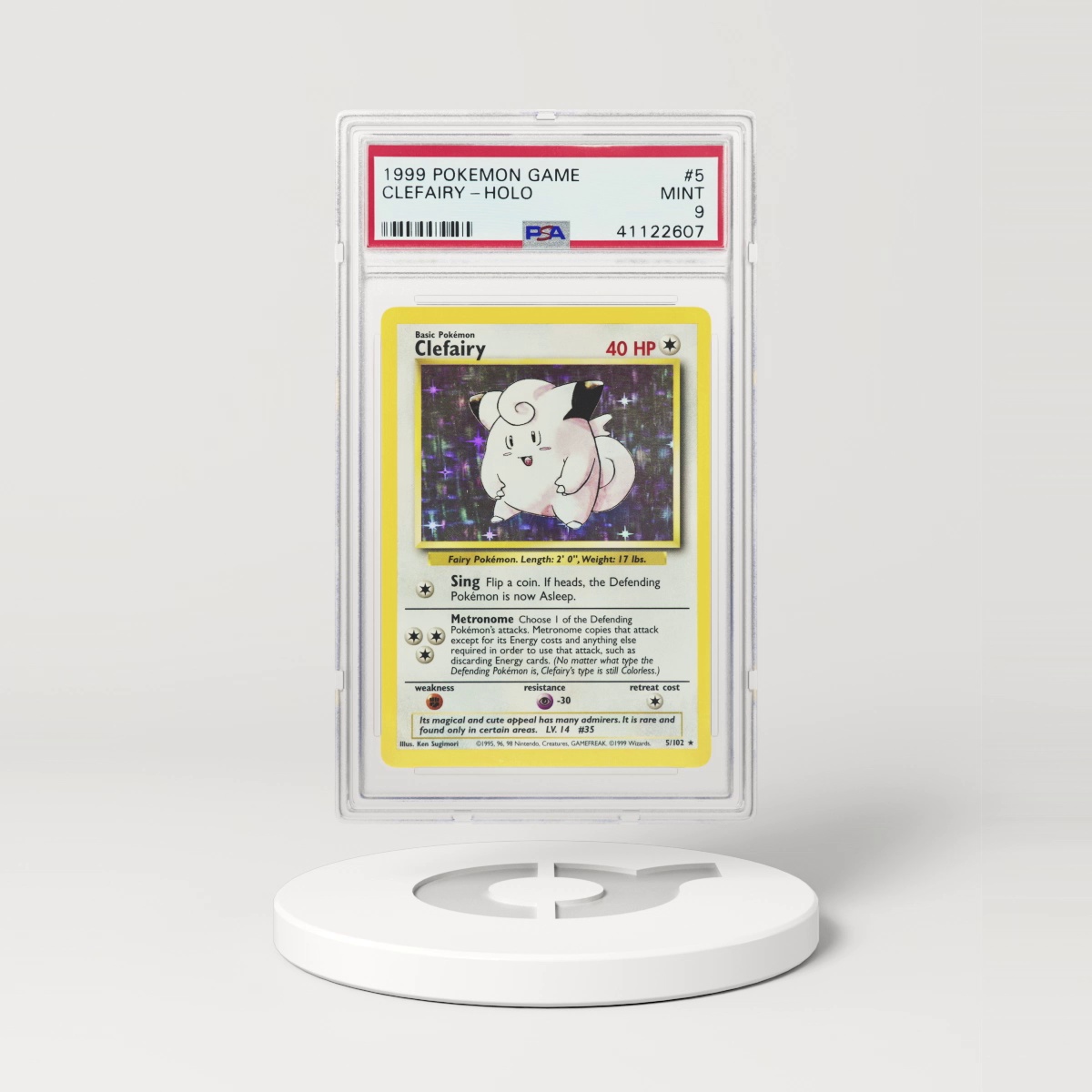 1999 Pokémon Base Set Holo Clefairy #5 (PSA 41122607)