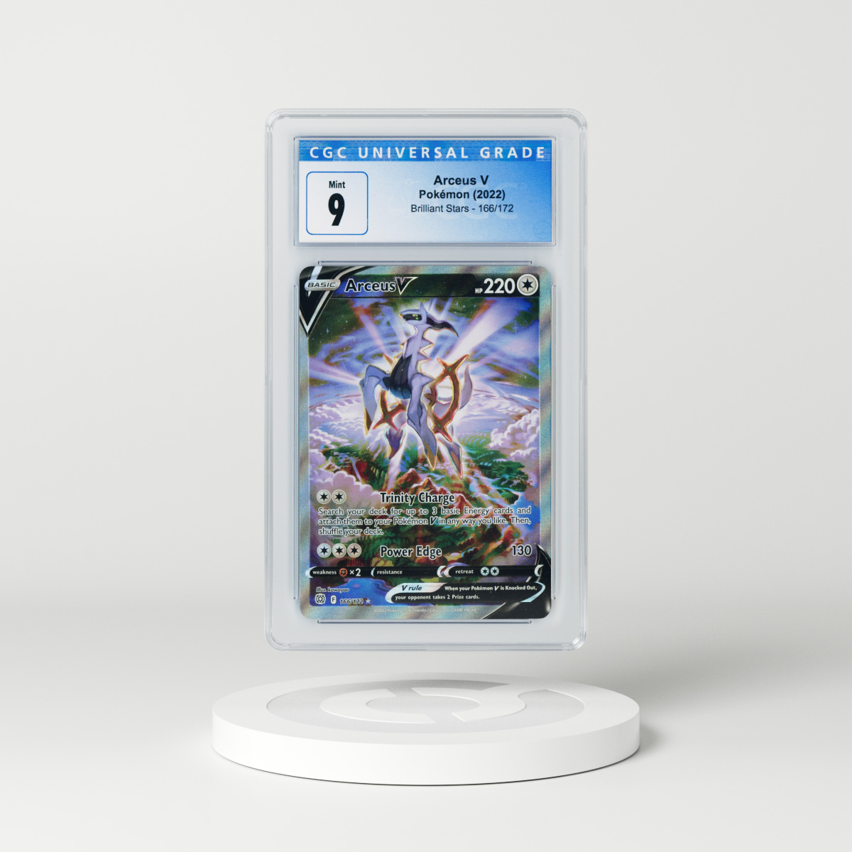 2022 Pokémon Brilliant Stars #166 Arceus V