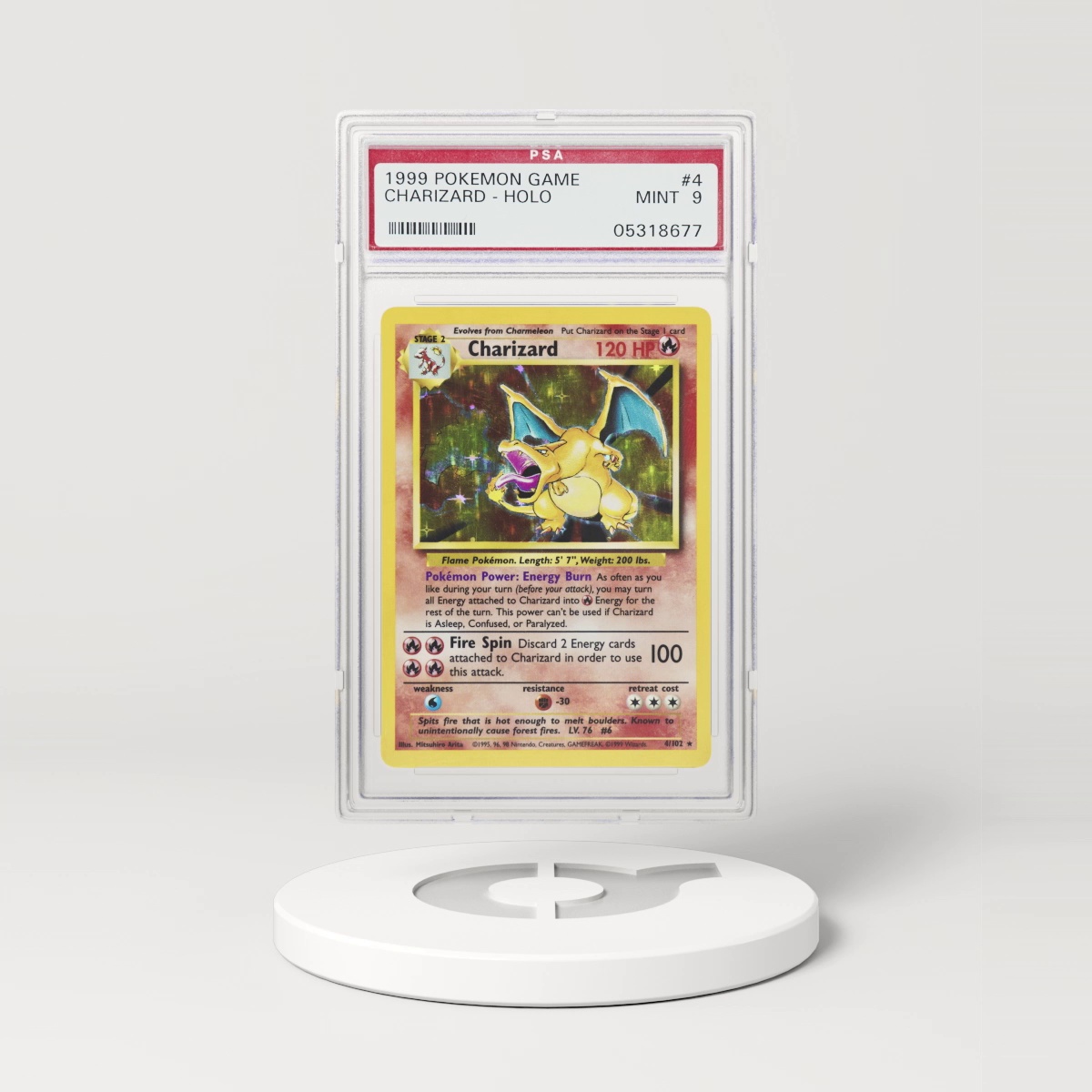 1999 Pokémon Base Set Holo Charizard #4 (PSA 05318677)