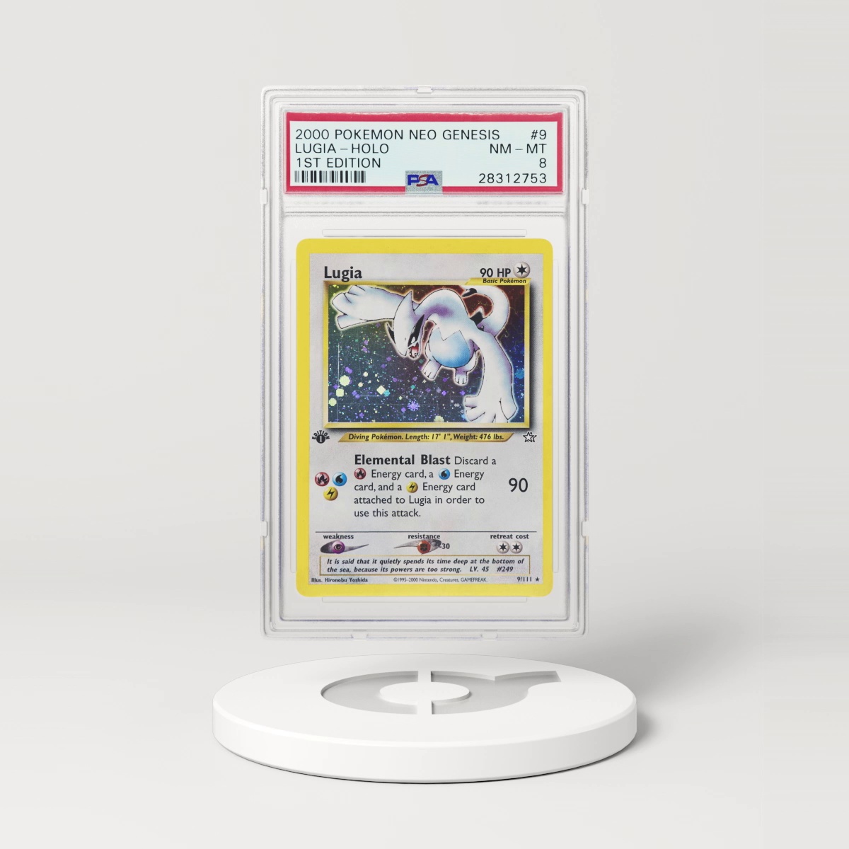 2000 Pokémon Neo Genesis 1st Edition Holo Lugia #9 (PSA 28312753)