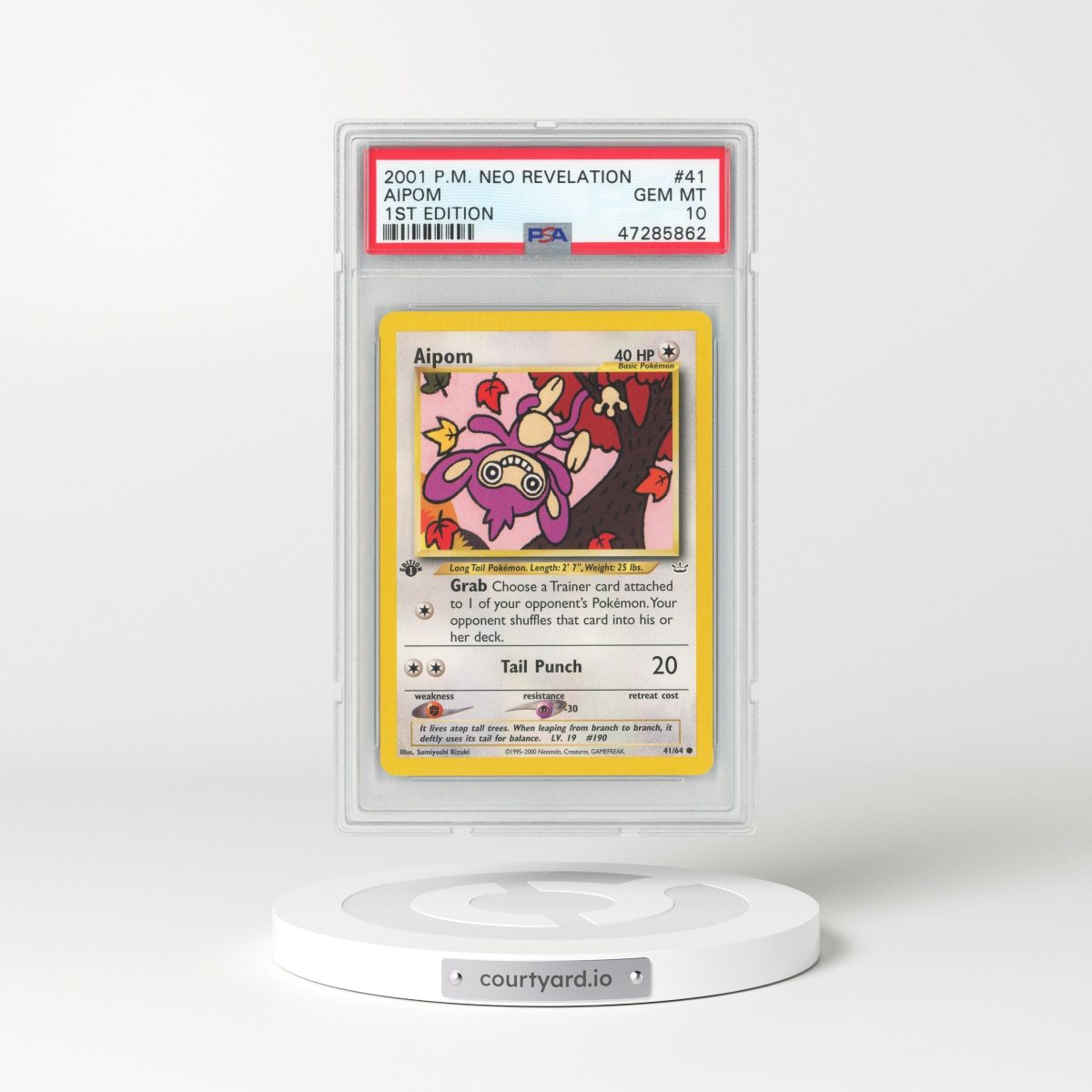 2001 Neo Revelation #41 Aipom - 1st Edition (PSA 10 GEM MINT)