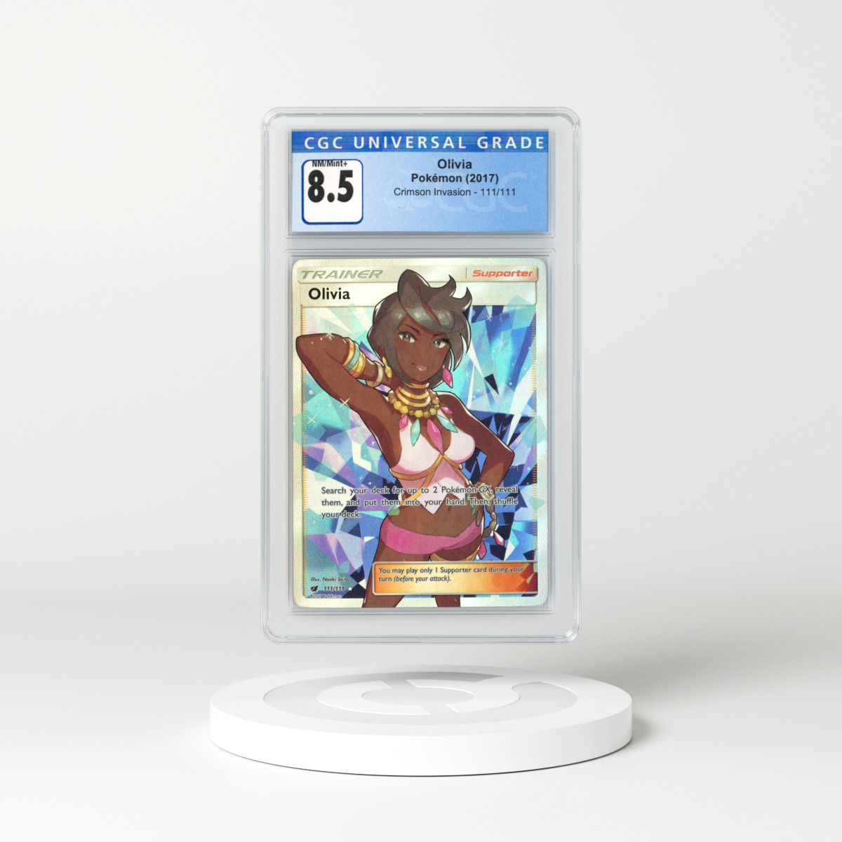 2017 Crimson Invasion #111 Olivia - Full Art Holo (CGC 8.5 NM-MT+)