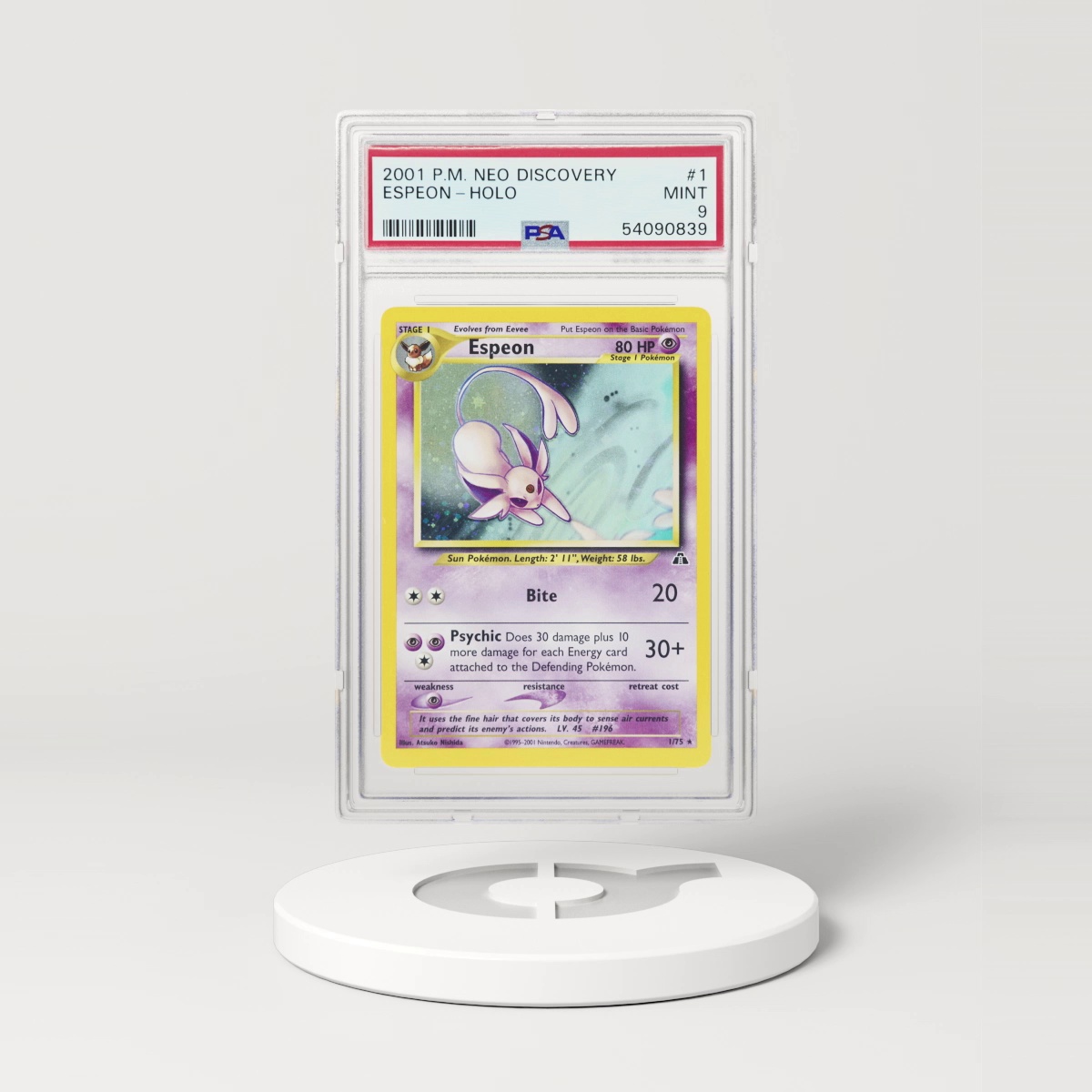 2001 Neo Discovery #1 Espeon - Holo (PSA 9 MINT)