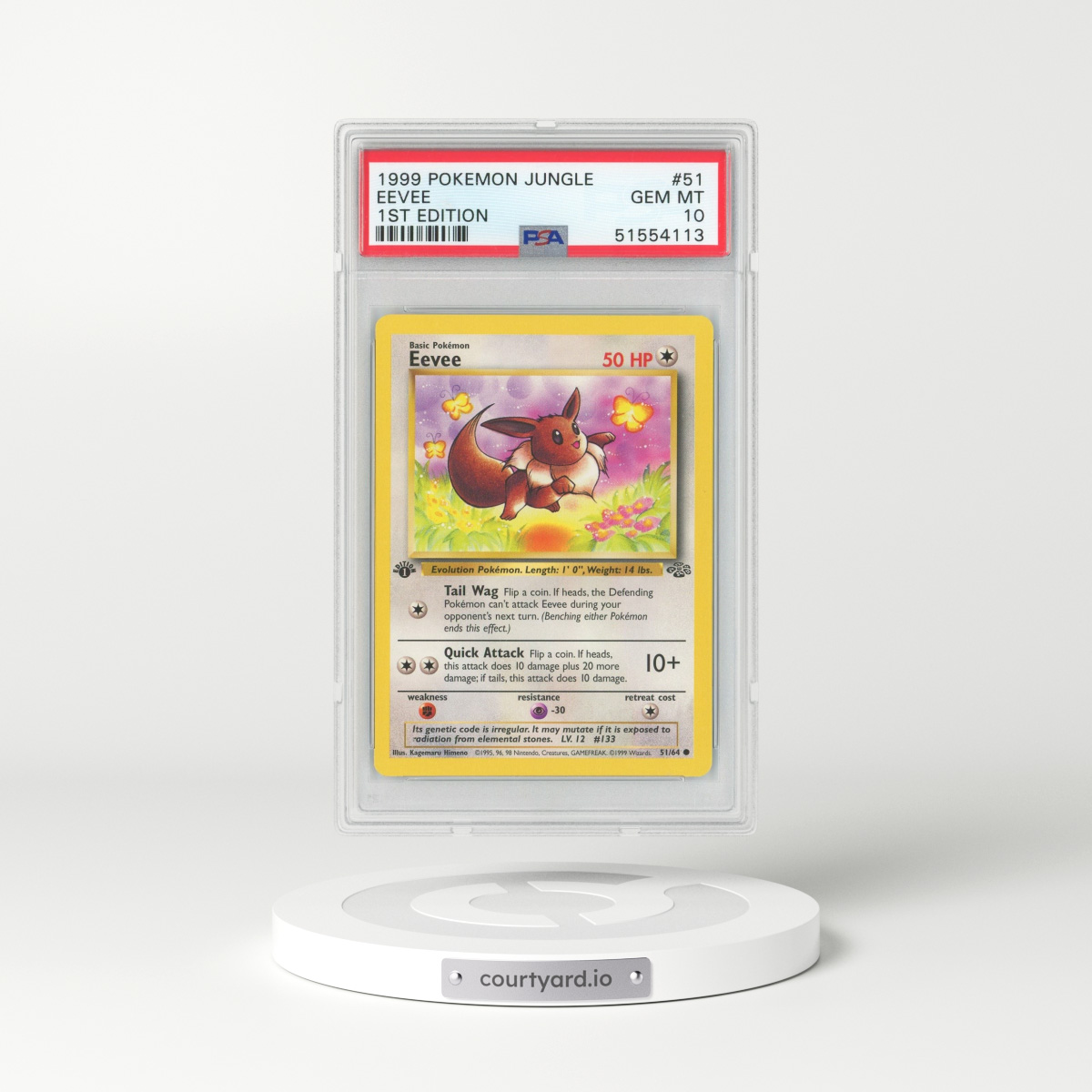 1999 Jungle #51 Eevee - 1st Edition (PSA 10 GEM MINT)