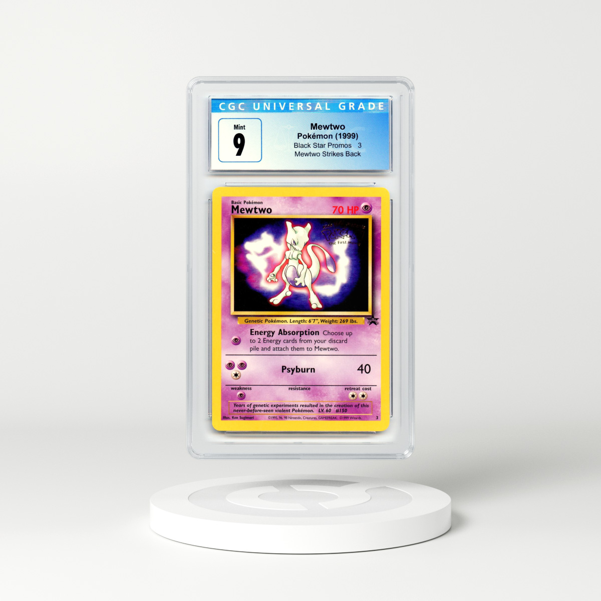 1999 Pokemon Movie Promo #3 Mewtwo (CGC 9 MINT)