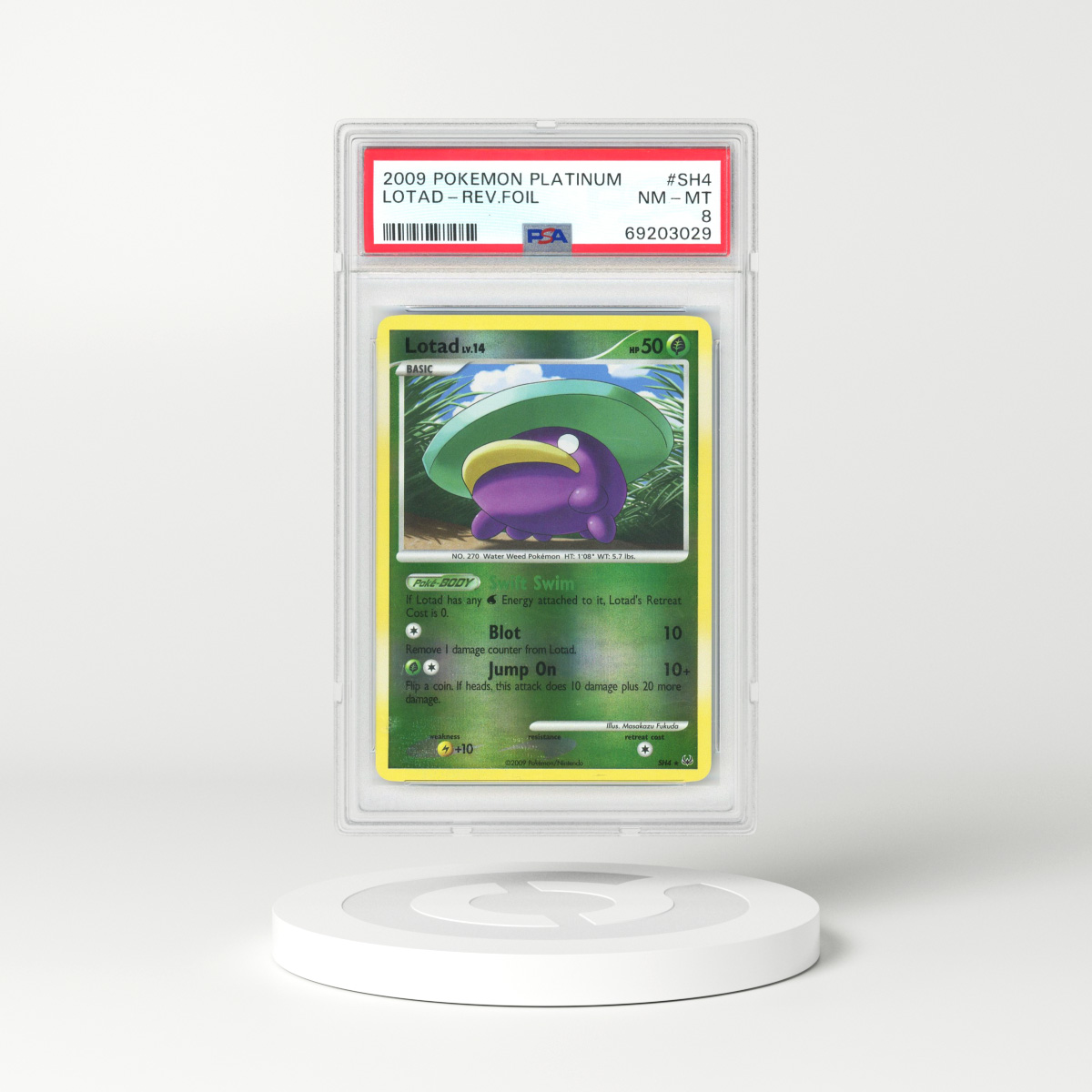 2009 Platinum #SH4 Lotad - Holo (PSA 8 NM-MT)
