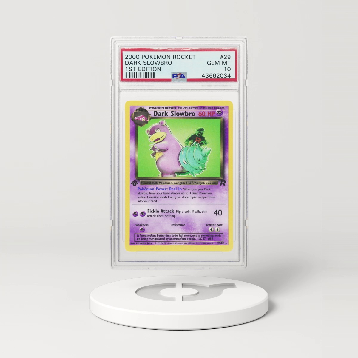 2000 Team Rocket #29 Dark Slowbro - 1st Edition (PSA 10 GEM MINT)