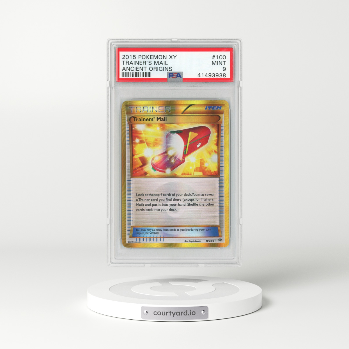 2015 Ancient Origins #100 Trainer's Mail - Holo (PSA 9 MINT)