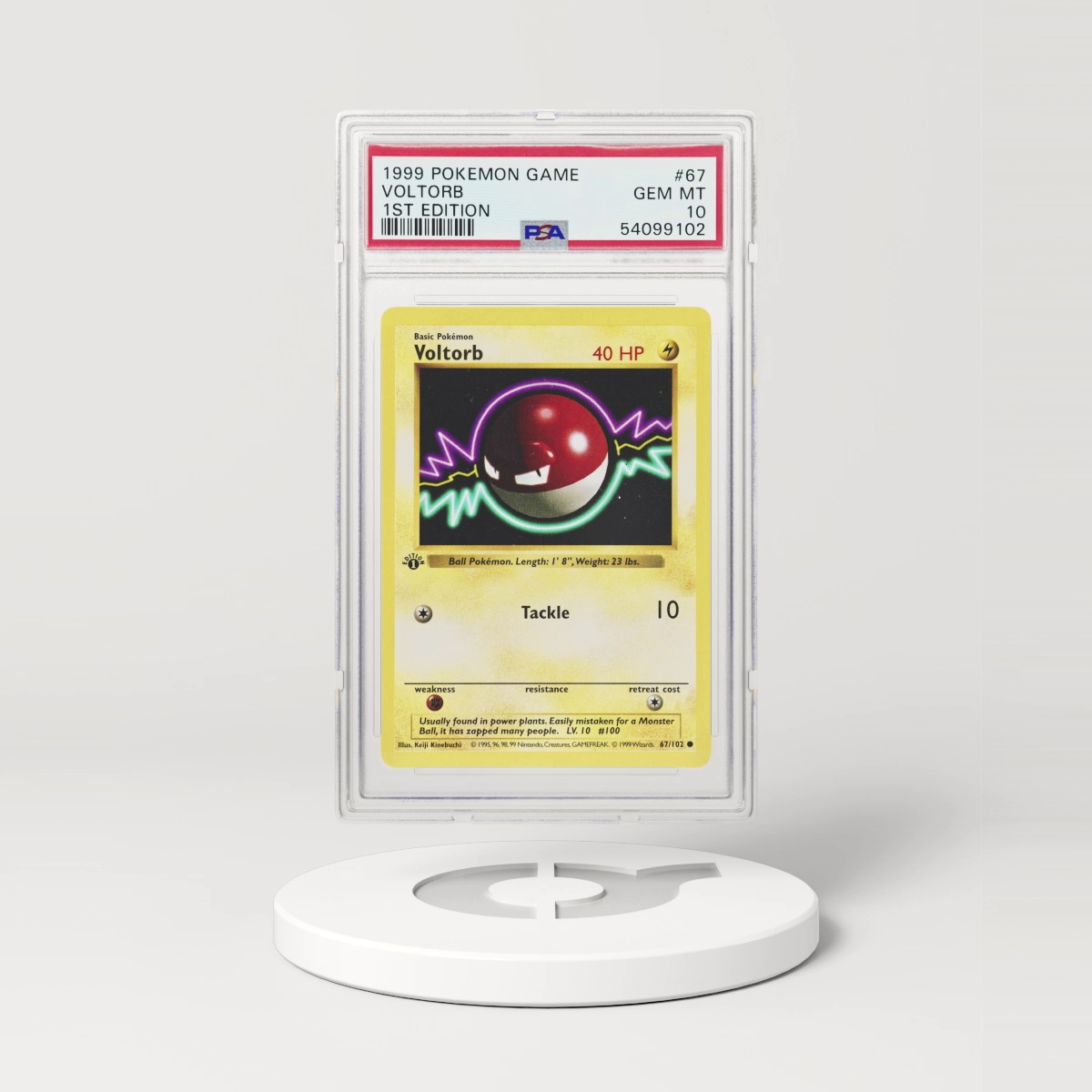 1999 Base Set #67 Voltorb - 1st Edition Shadowless (PSA 10 GEM MINT)