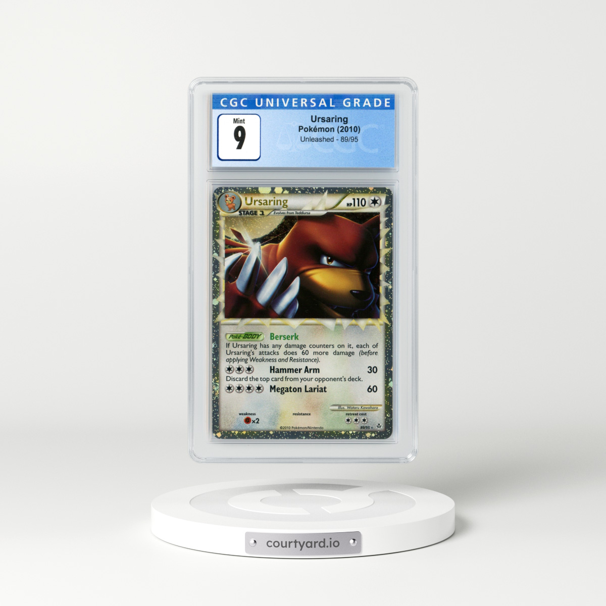 2010 HS Unleashed #89 Ursaring - Holo (CGC 9 MINT)