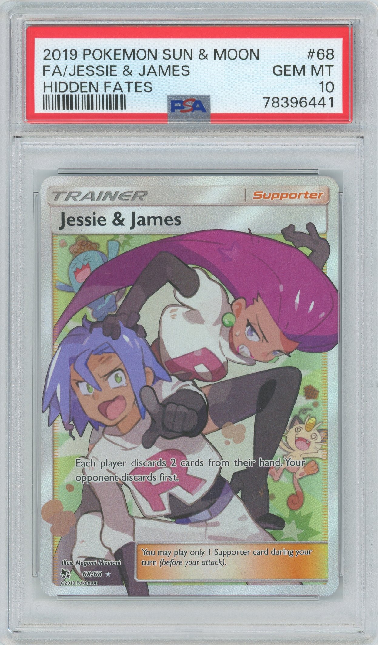 Pokmon TCG Jessie & James Hidden Fates 68/68 Holo Full Art 海外 即決-