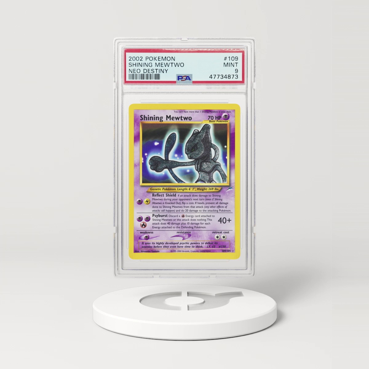 2002 Neo Destiny #109 Shining Mewtwo - Holo (PSA 9 MINT)