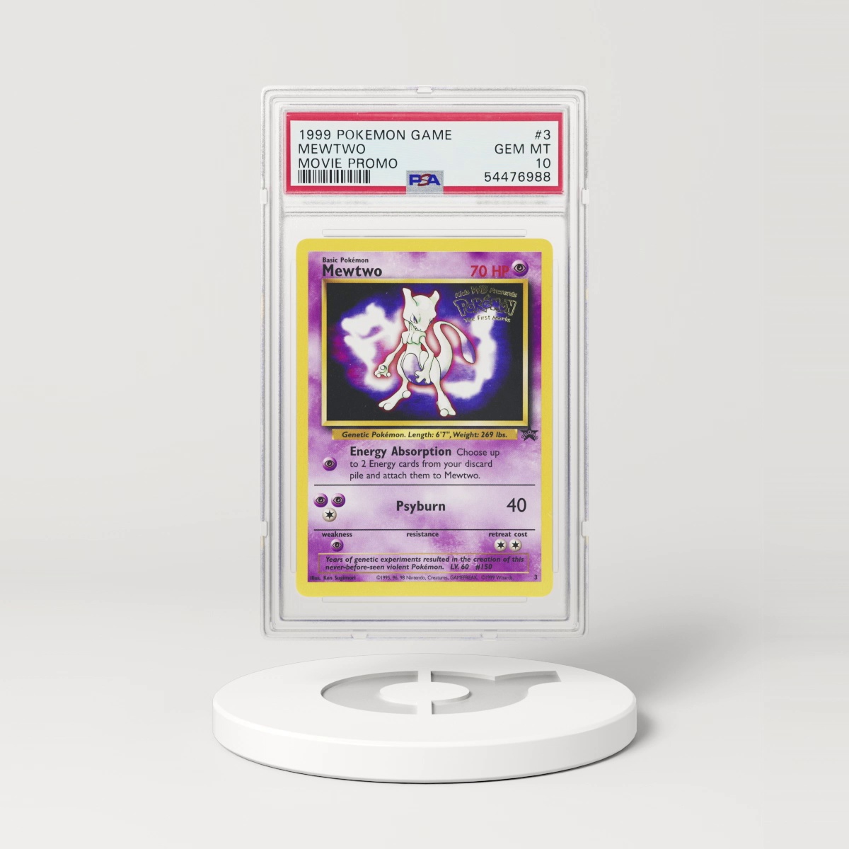 1999 Black Star Promo #3 Mewtwo (PSA 10 GEM MINT)