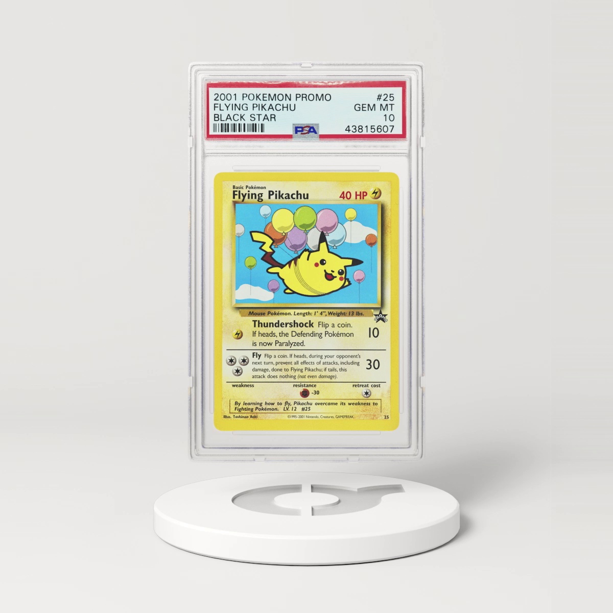 2001 Black Star Promo #25 Flying Pikachu (PSA 10 GEM MINT)