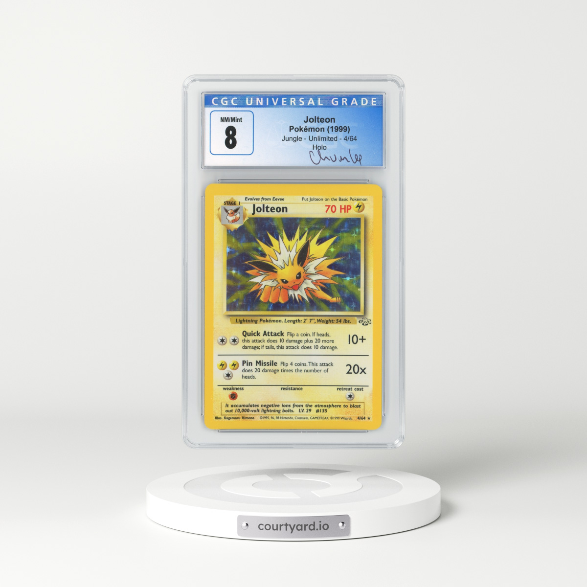 1999 Jungle #4 Jolteon - Holo (CGC 8 NM-MT)