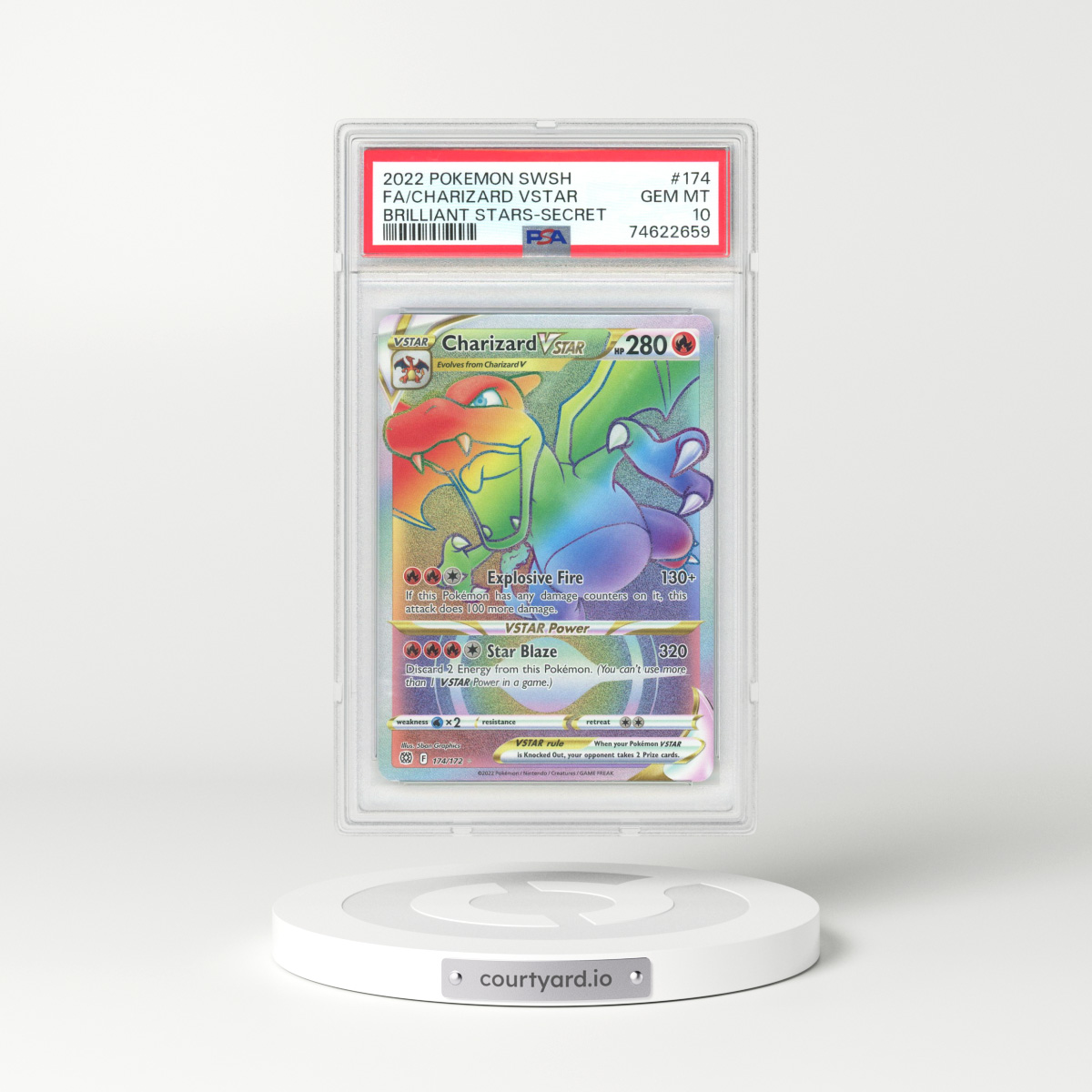 2022 Brilliant Stars #174 Charizard VSTAR - Full Art Holo (PSA 10 GEM MINT)