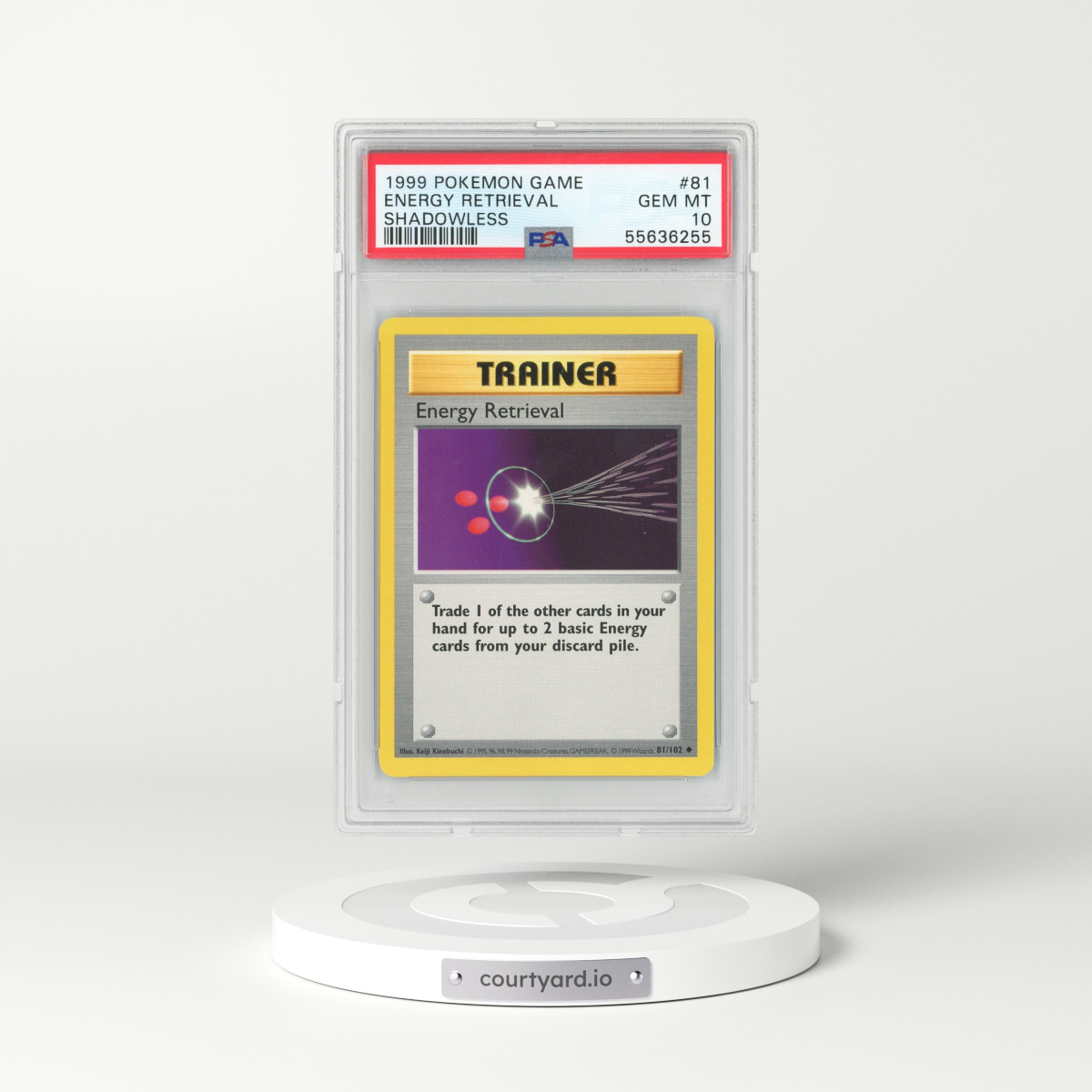 1999 Base Set #81 Energy Retrieval - Shadowless (PSA 10 GEM MINT)