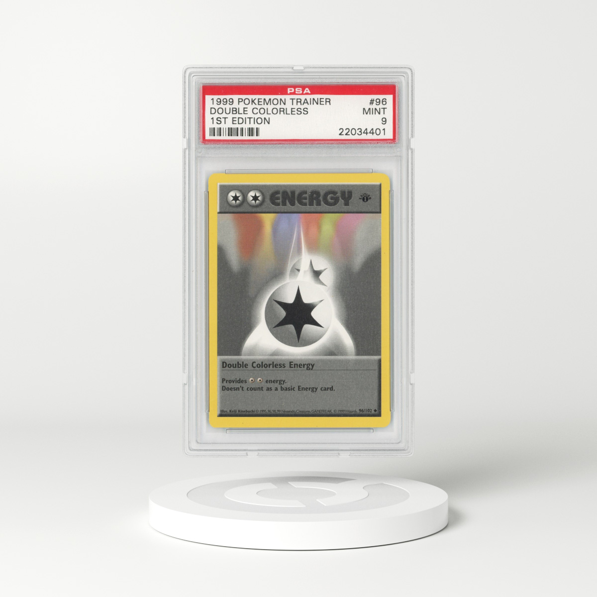 1999 Base Set #96 Double Colorless Energy - 1st Edition (PSA 9 MINT)