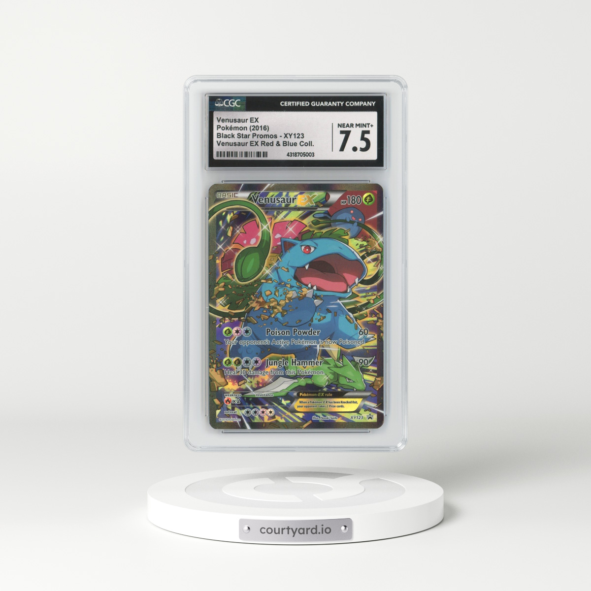 2016 DP Black Star Promos #XY123 Venusaur EX - Full Art Holo (CGC 7.5 NM+)