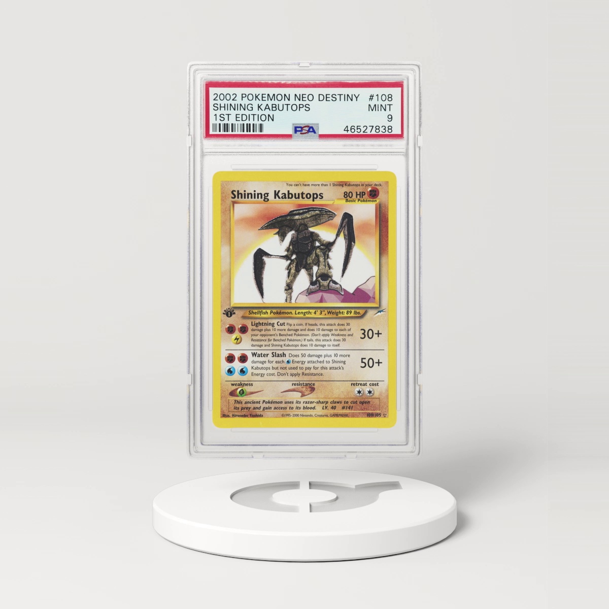 2002 Neo Destiny #108 Shining Kabutops - 1st Edition Holo (PSA 9 MINT)