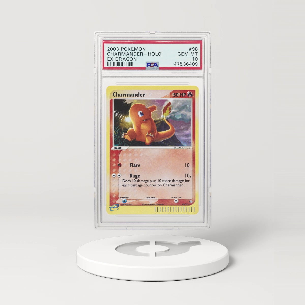 2003 EX Dragon #98 Charmander - Holo (PSA 10 GEM MINT)