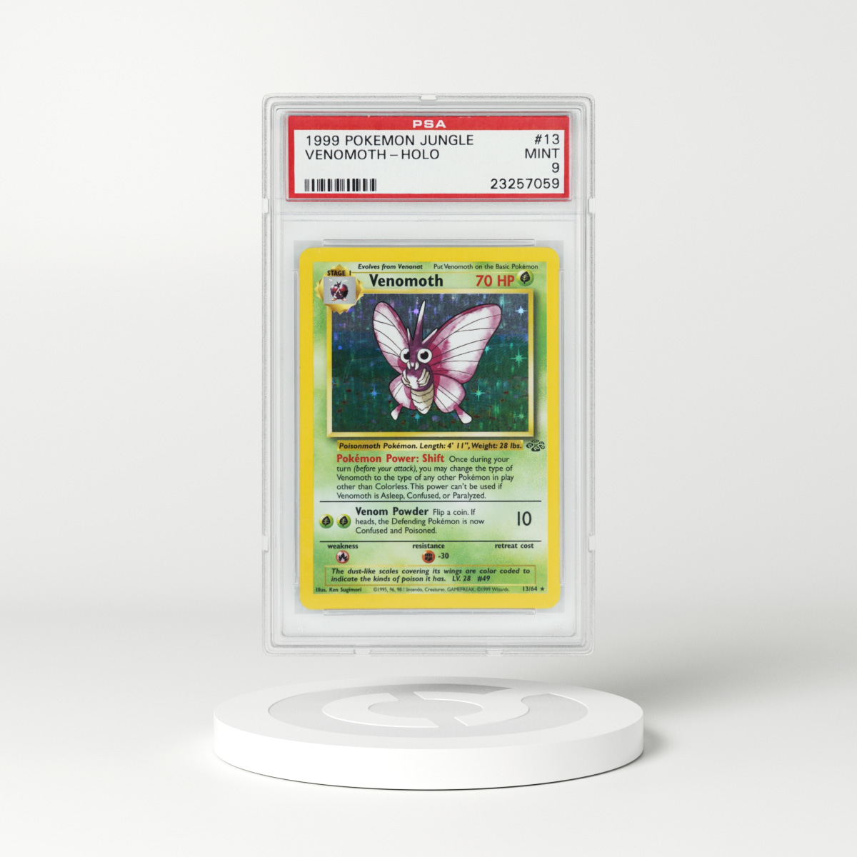 1999 Jungle #13 Venomoth - Holo (PSA 9 MINT)