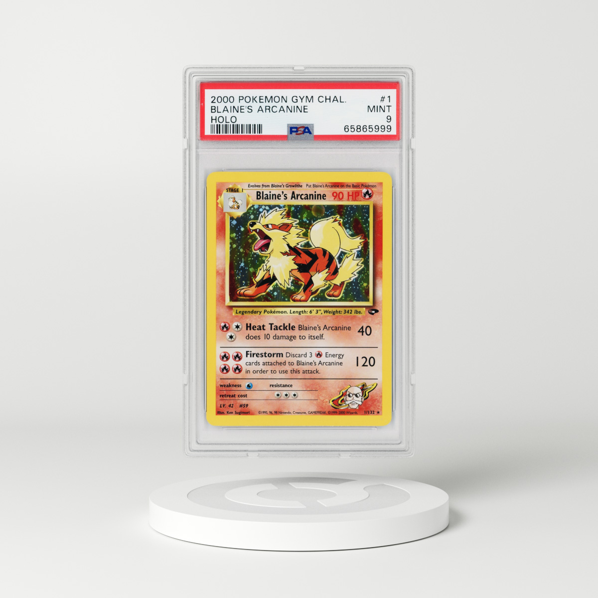 2000 Blaine s Arcanine Holo Pokémon Gym Challenge PSA 9 MINT