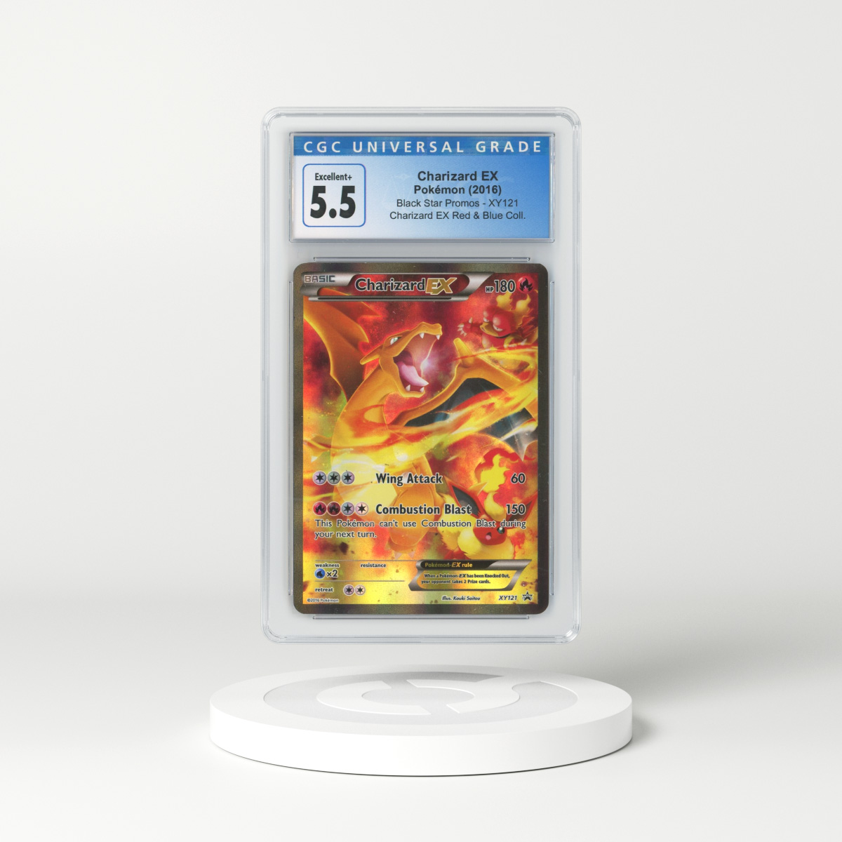 2016 XY Promos #XY121 Charizard EX - Full Art Holo (CGC 5.5 EX+)