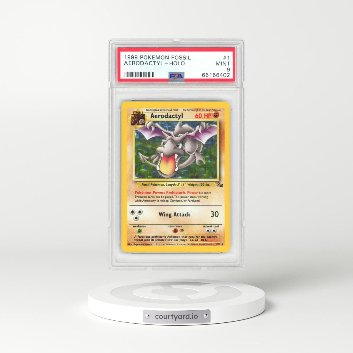 1999 Fossil #1 Aerodactyl - Holo (PSA 9 MINT)