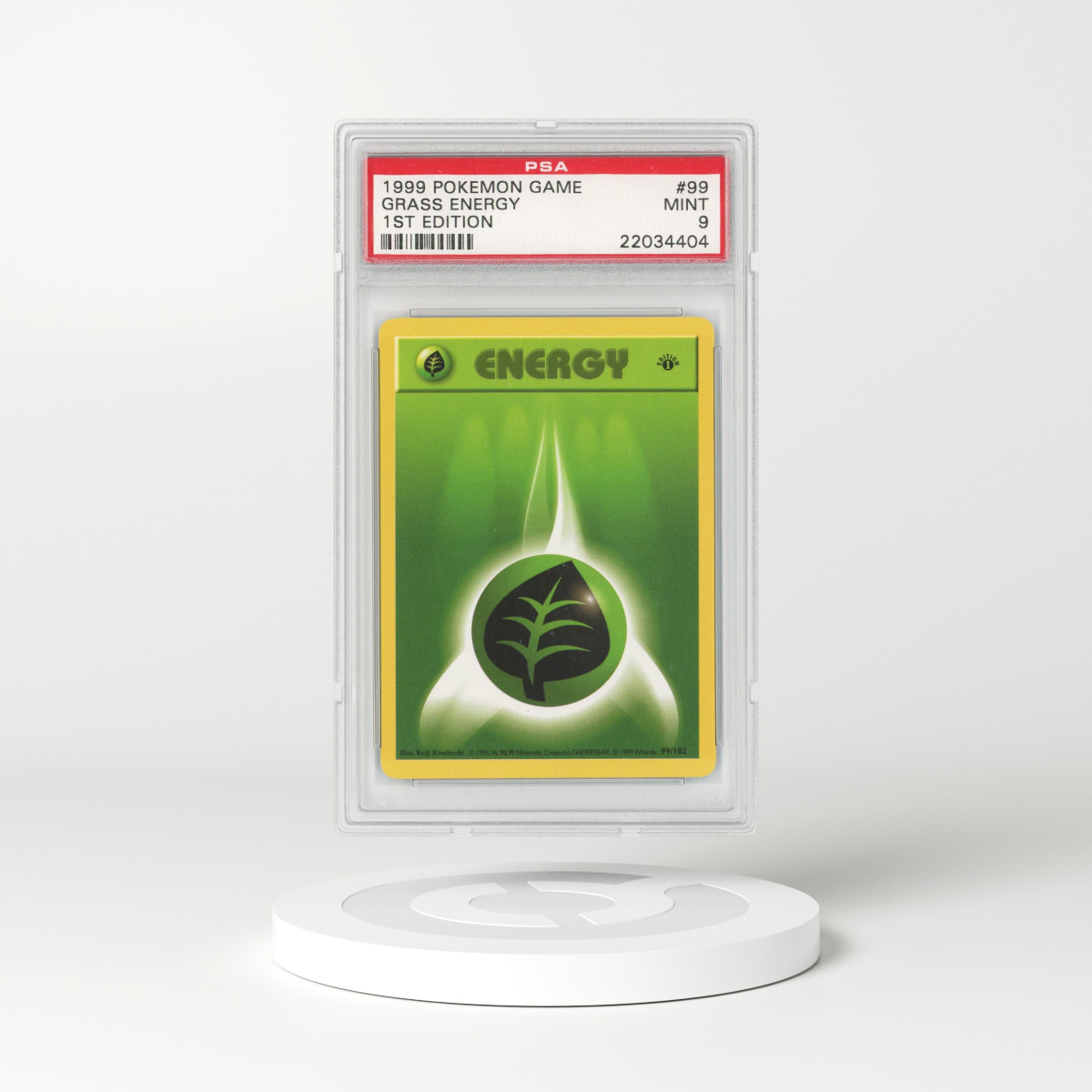 1999 Base Set #99 Grass Energy - 1st Edition (PSA 9 MINT)