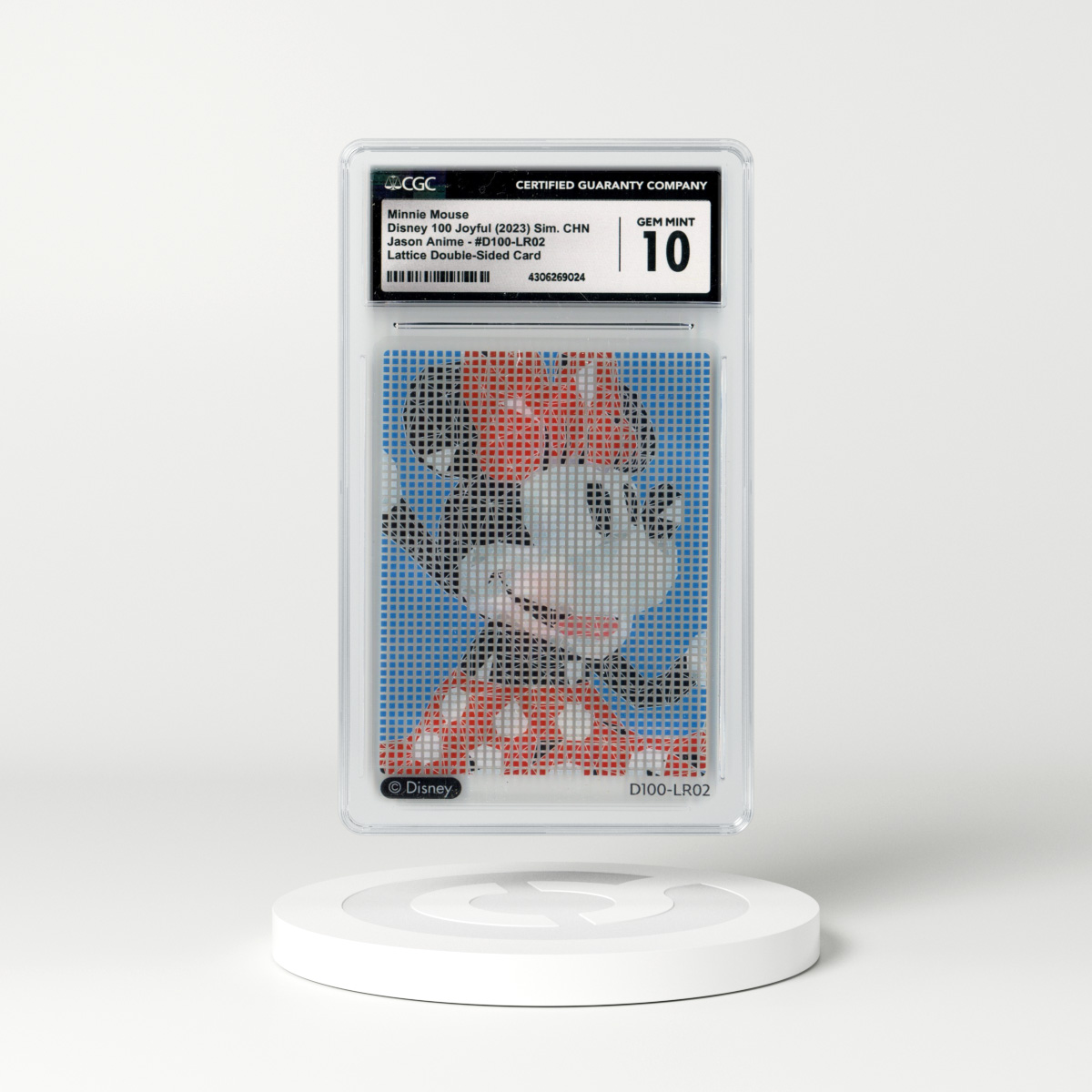 Joyful Disney 100 Ans Carte Double Face Lattice D100-LR02 Minnie Mouse