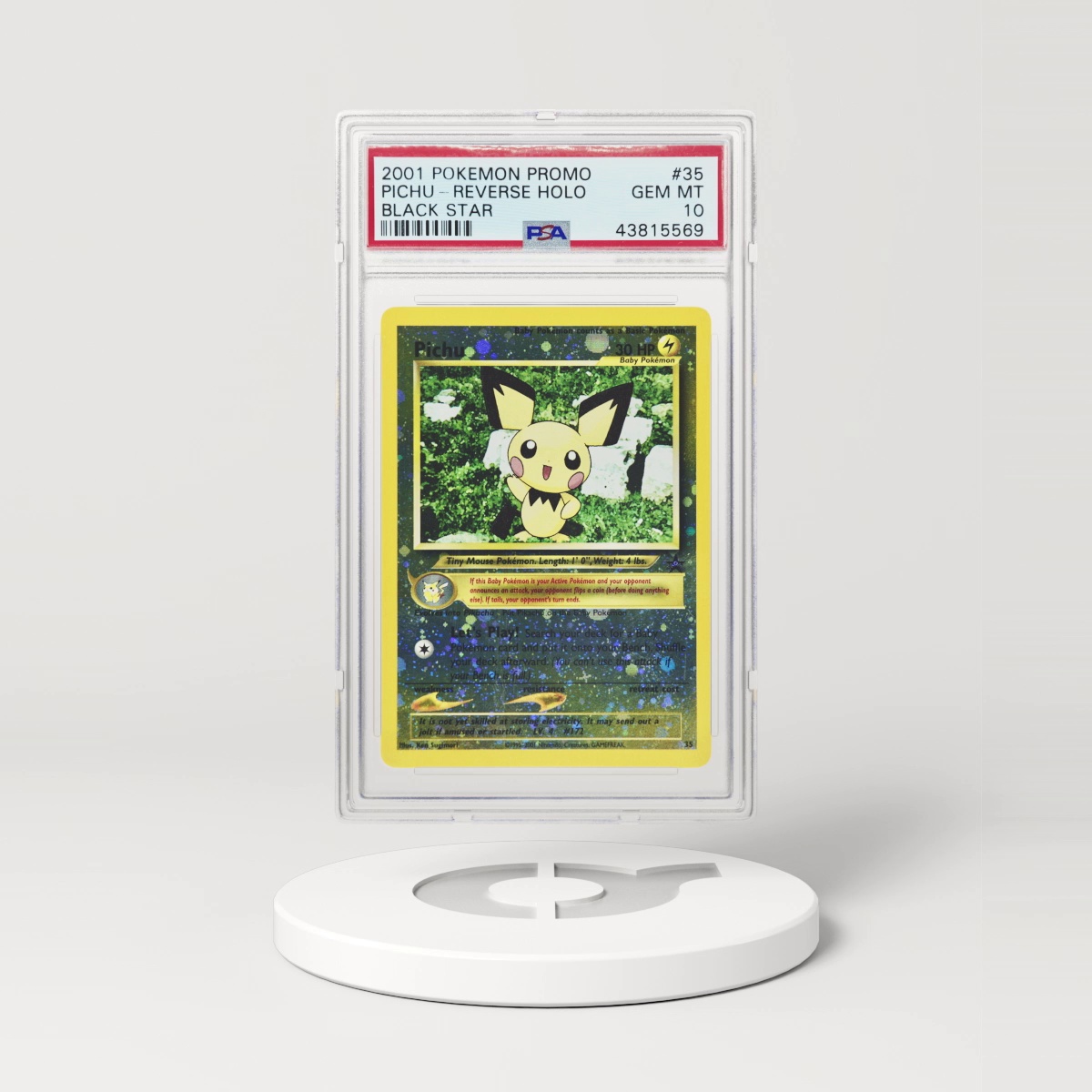 2001 Black Star Promo #35 Pichu - Holo (PSA 10 GEM MINT)