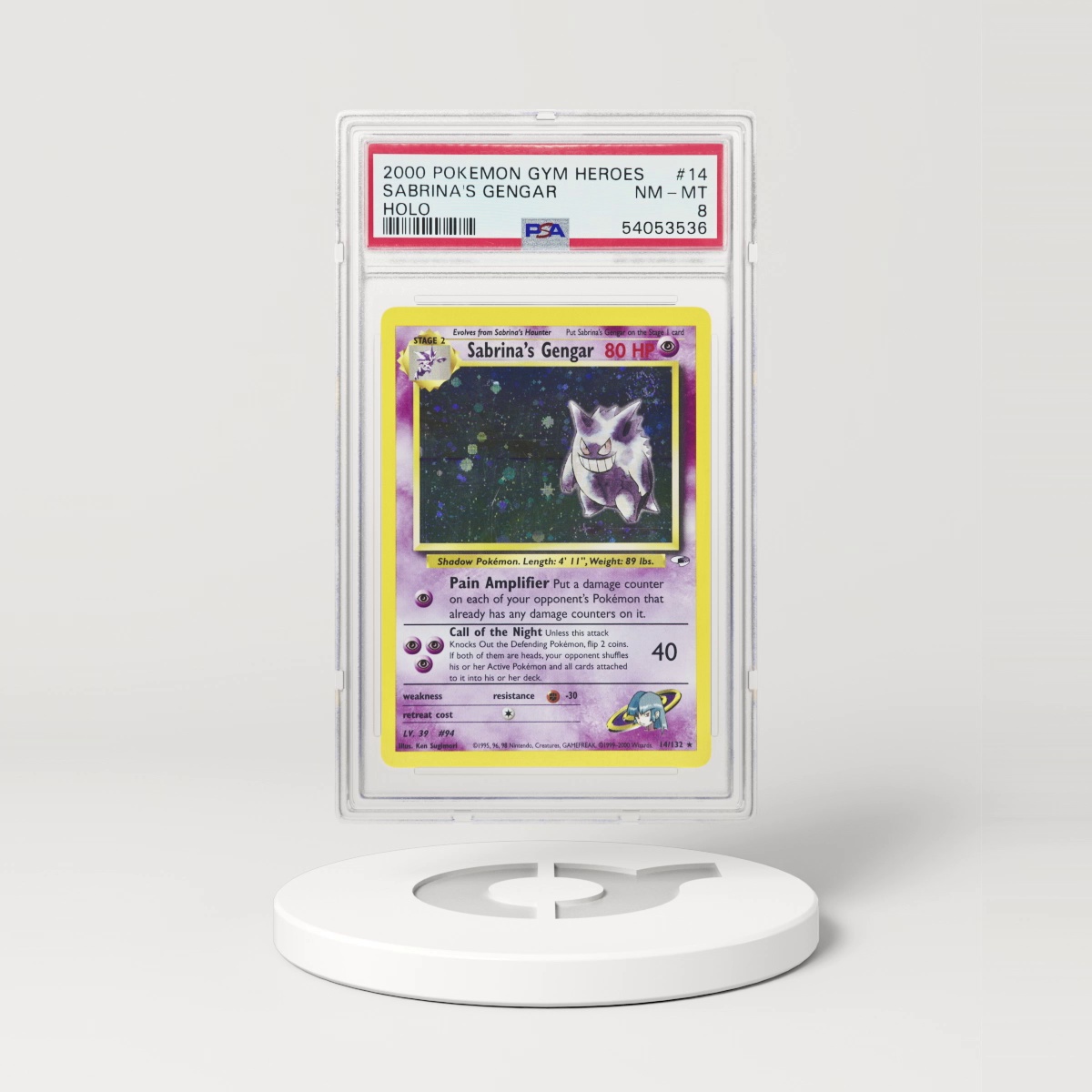 2000 Gym Heroes #14 Sabrina's Gengar - Holo (PSA 8 NM-MT)