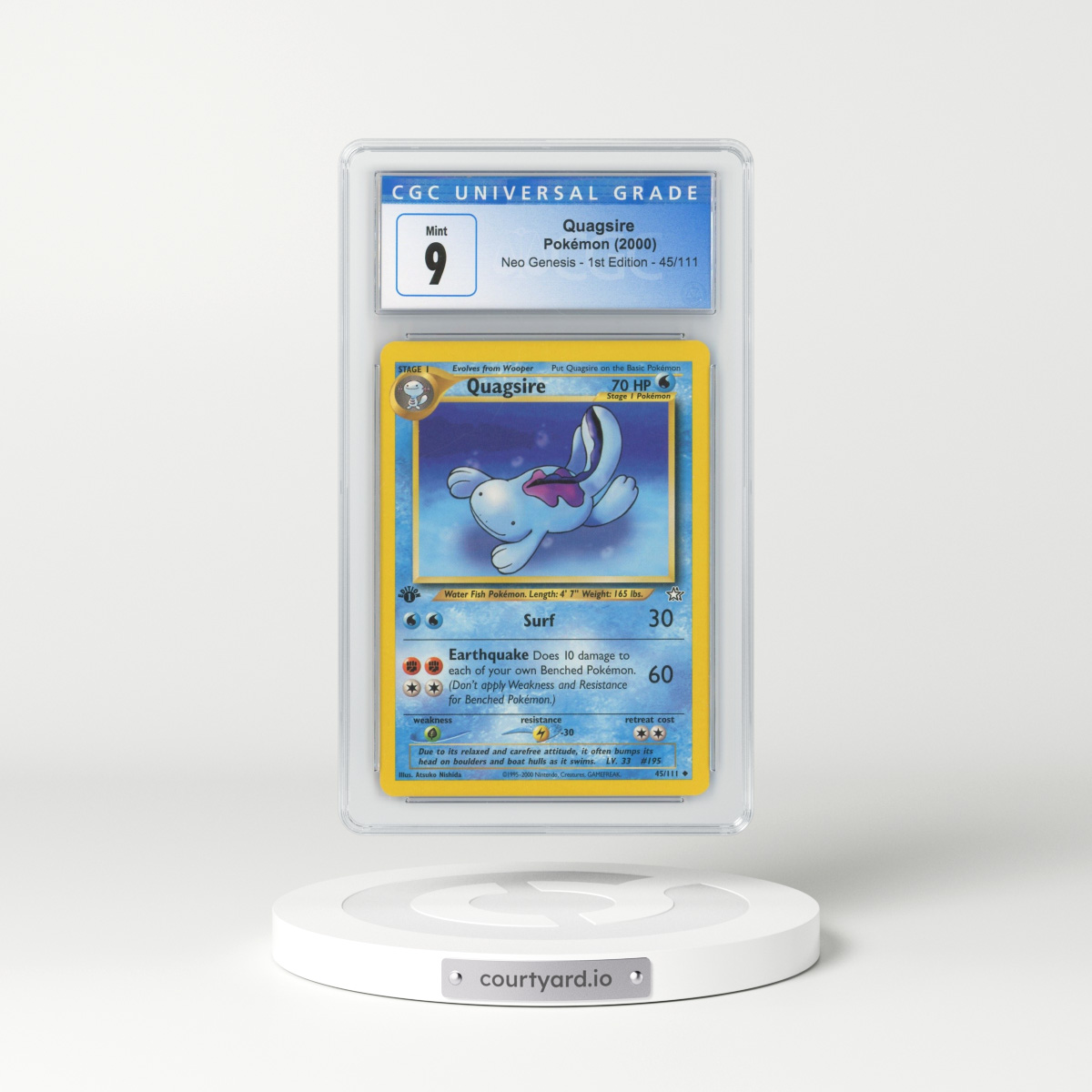 2000 Neo Genesis #45 Quagsire - 1st Edition (CGC 9 MINT)