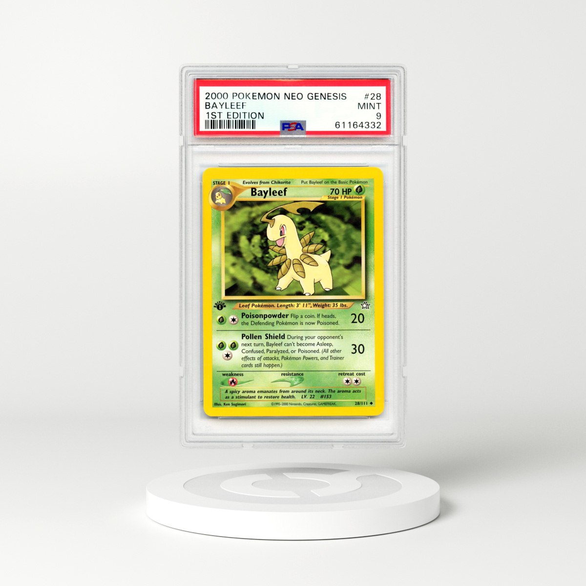 2000 Neo Genesis #28 Bayleef - 1st Edition (PSA 9 MINT)