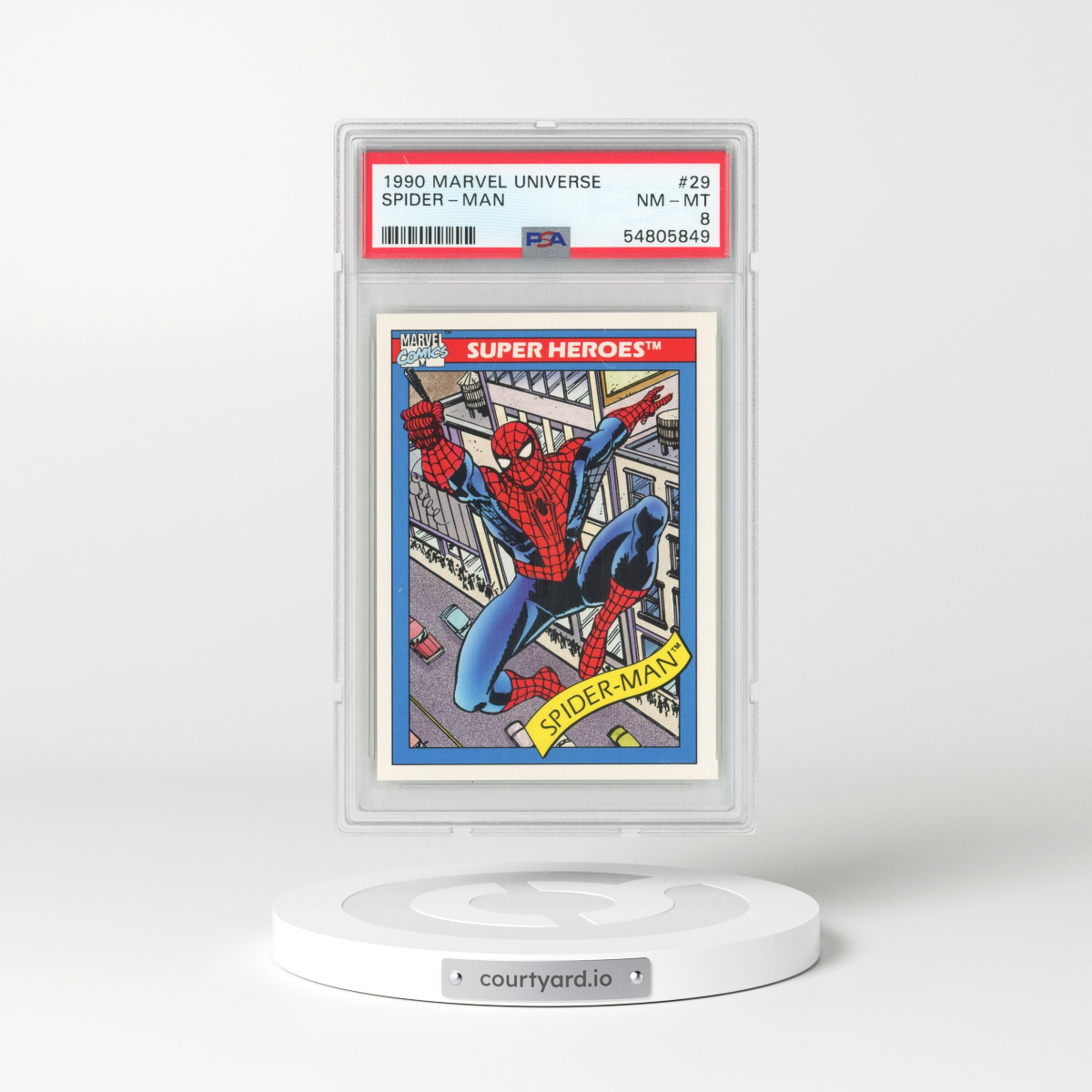 1990 Marvel Universe #29 Spider-Man (PSA 8 NM-MT)
