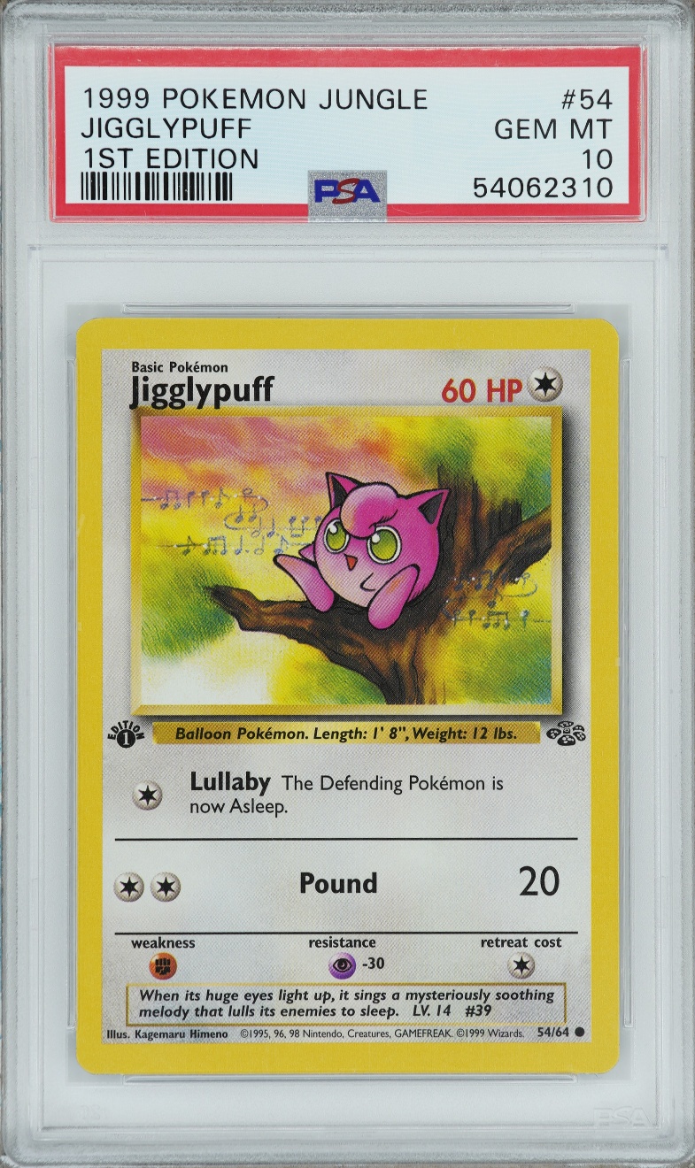 1999 Jungle #54 Jigglypuff - 1st Edition (PSA 10 GEM MINT