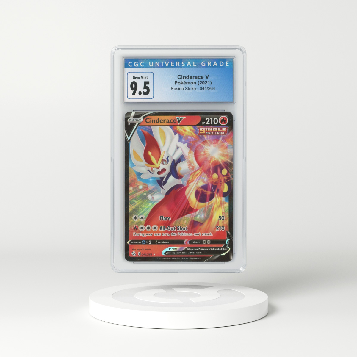 2021 Fusion Strike #44 Cinderace V - Full Art Holo (CGC 9.5 GEM MINT)