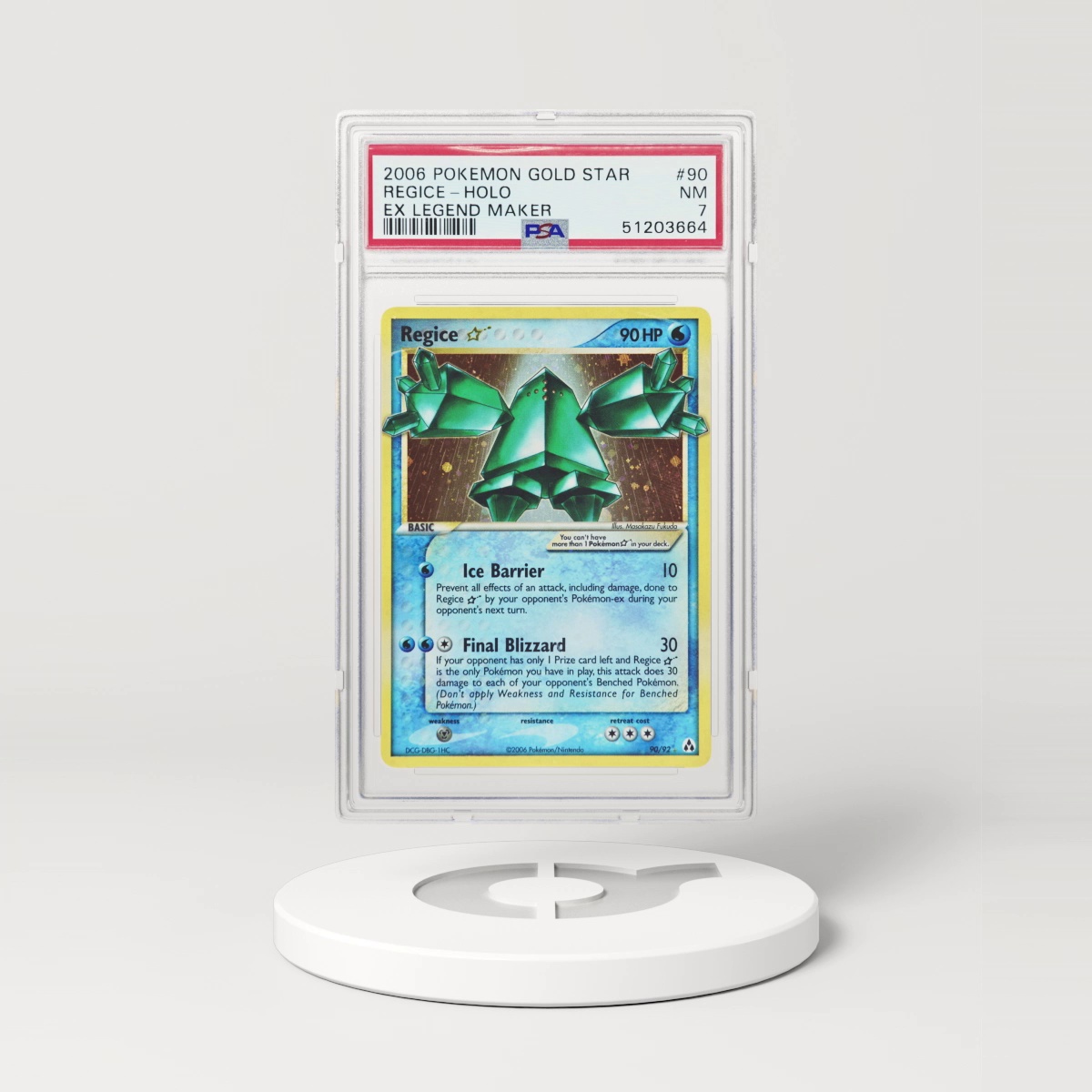 2006 EX Legend Maker #90 Regice - Holo (PSA 7 NM)