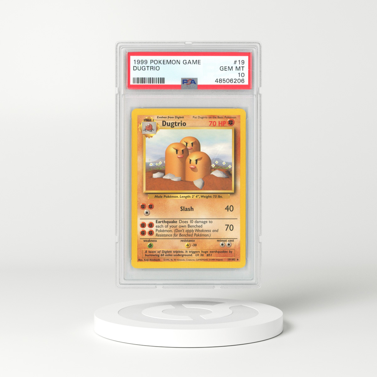 1999 Base Set #19 Dugtrio (PSA 10 GEM MINT)