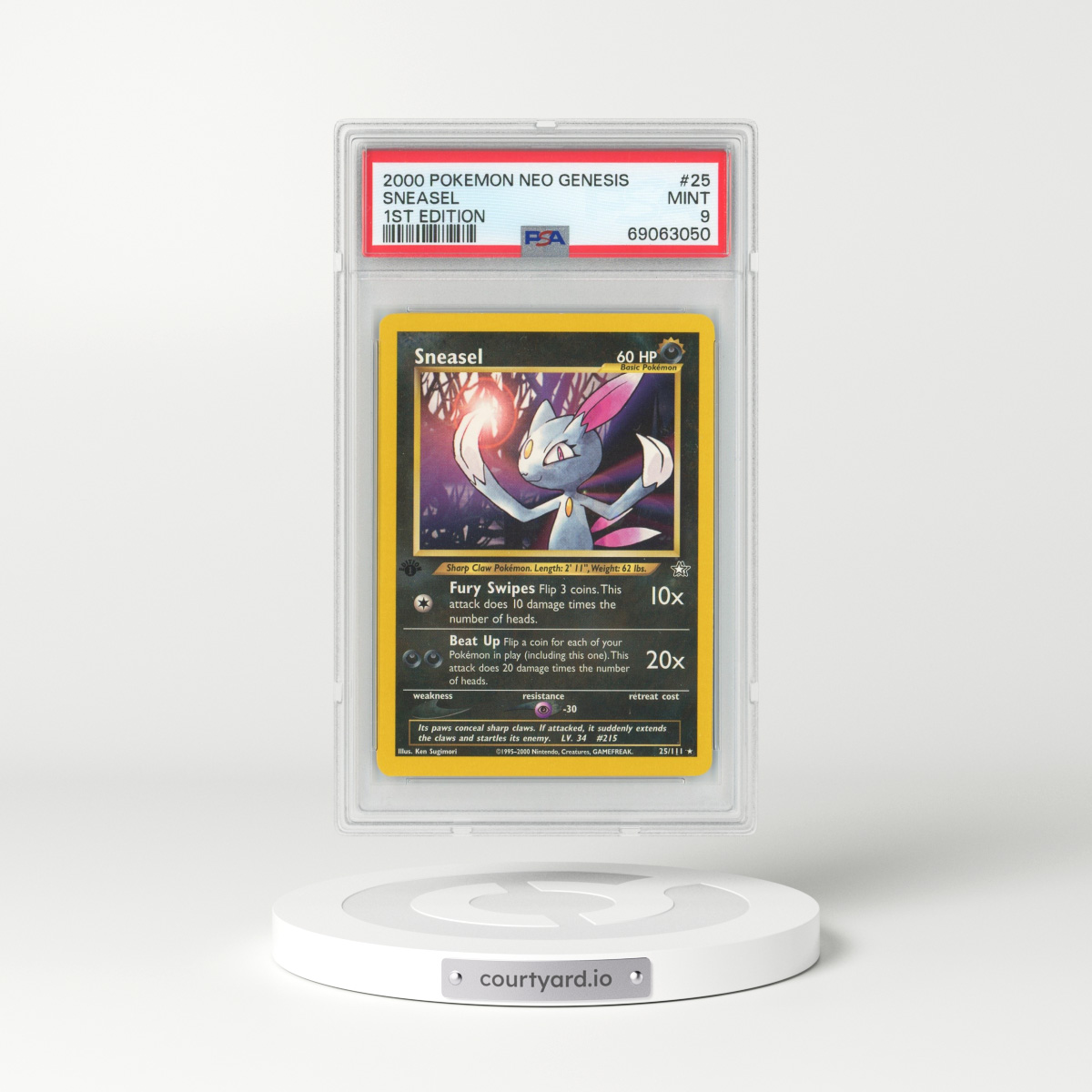 2000 Neo Genesis #25 Sneasel - 1st Edition (PSA 9 MINT)