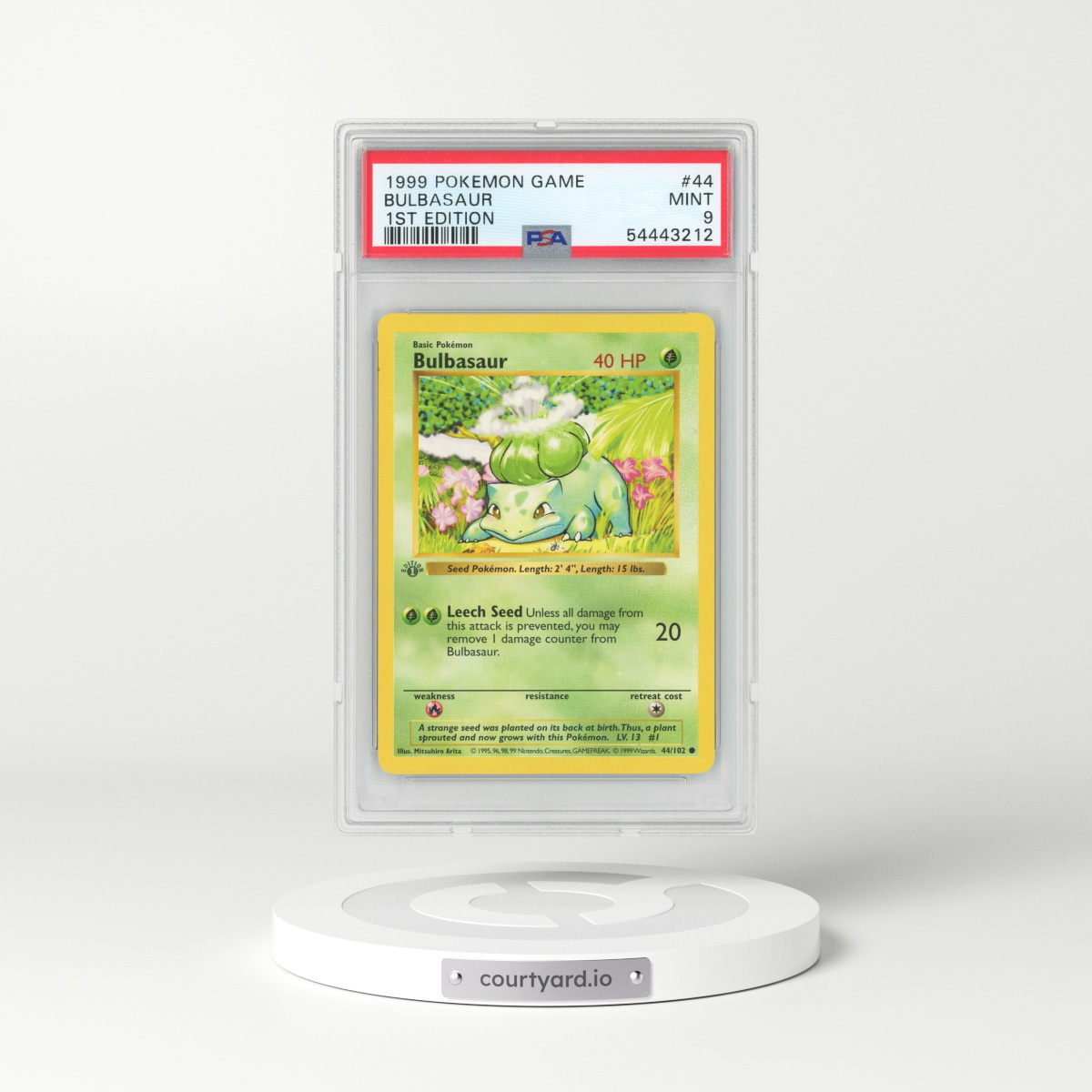 Pokemon Bulbasaur 1st Edition shops Shadowless PSA