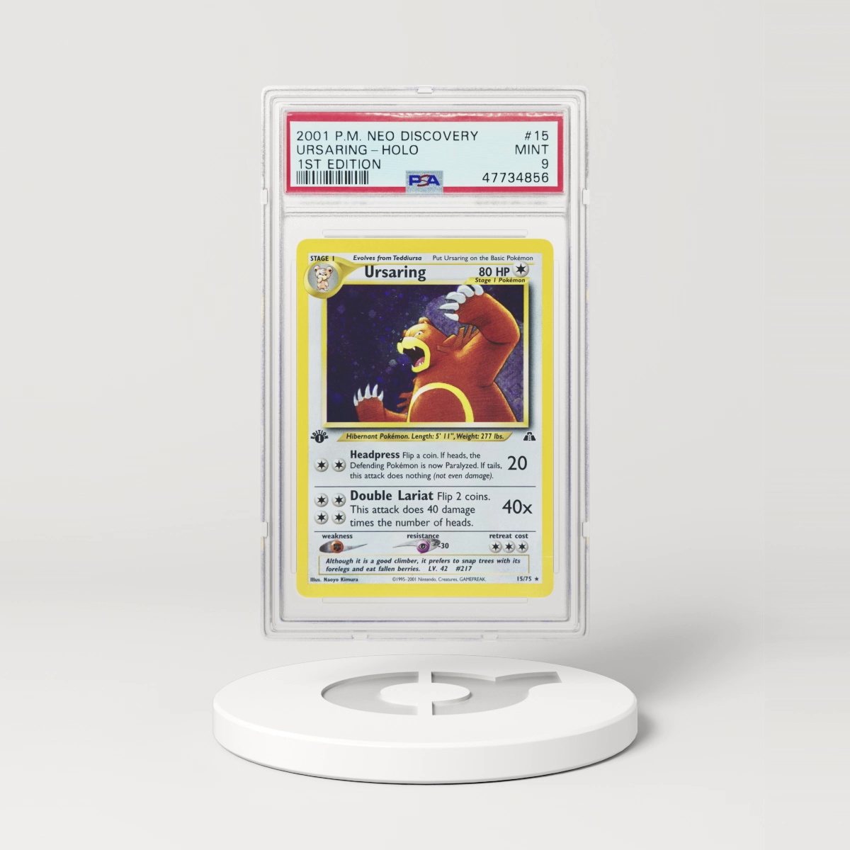 2001 Neo Discovery #15 Ursaring - 1st Edition Holo (PSA 9 MINT)